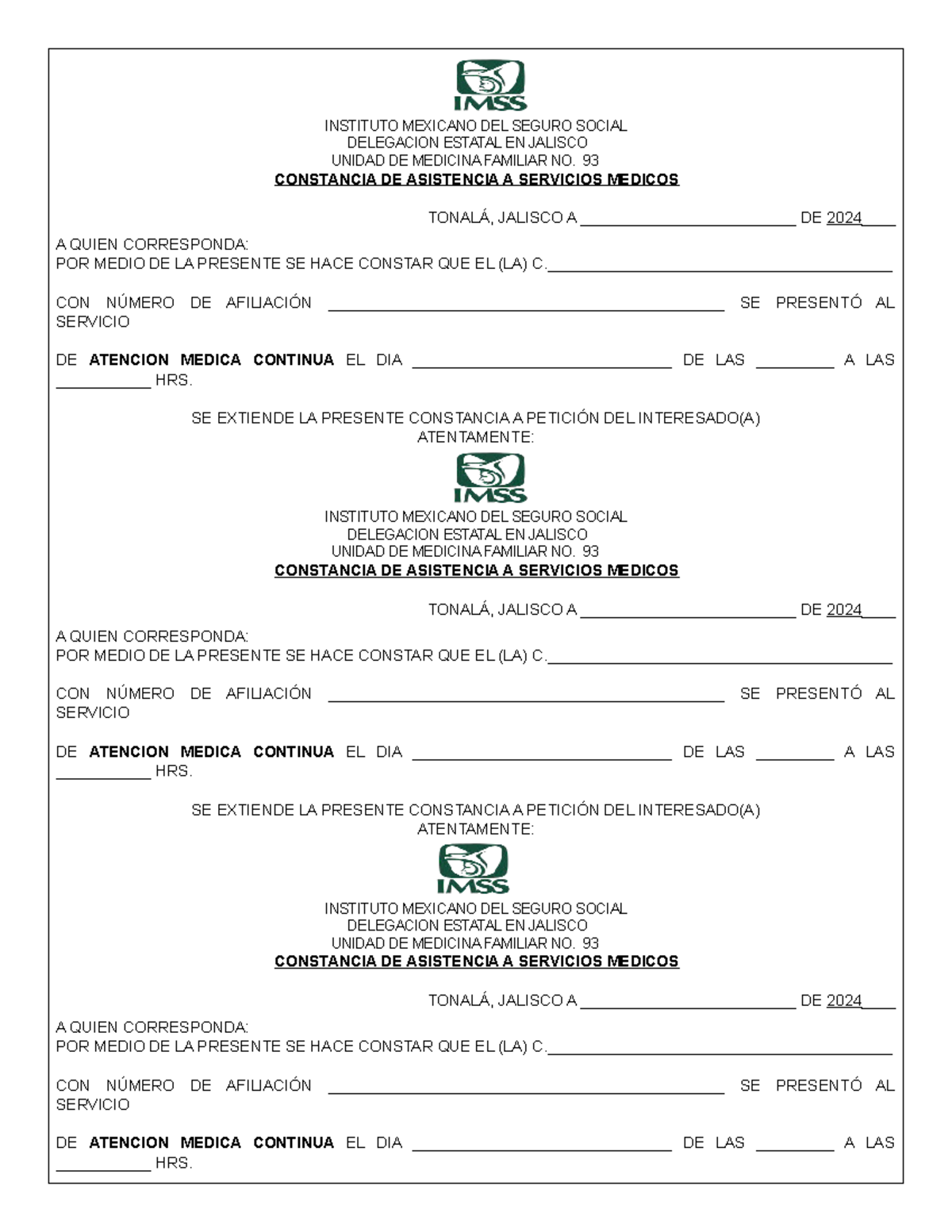 Justificante Medico Imss Justificante Medico Imss Pdf Editable 2024