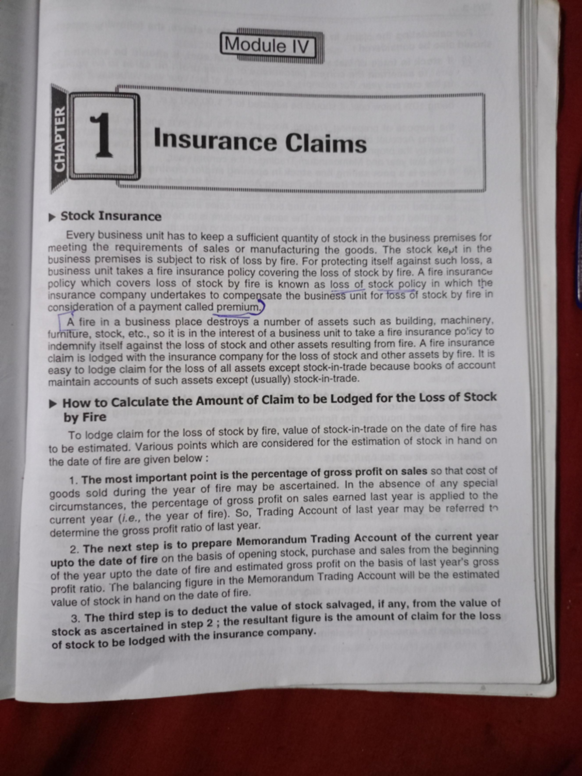 IV/1 Insurance Claims: Guidelines for Lodging Fire Insurance Claims ...