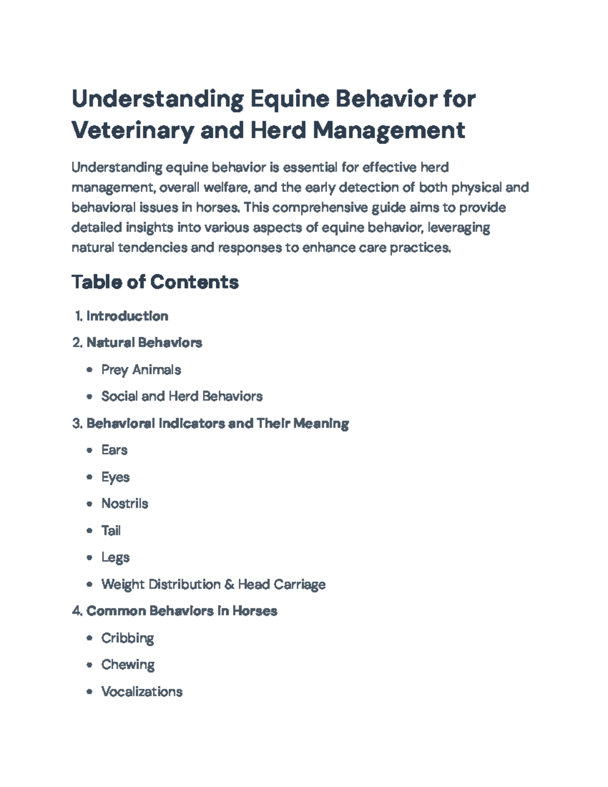 Understanding Equine Behavior: A Guide for Vet and Herd Management ...