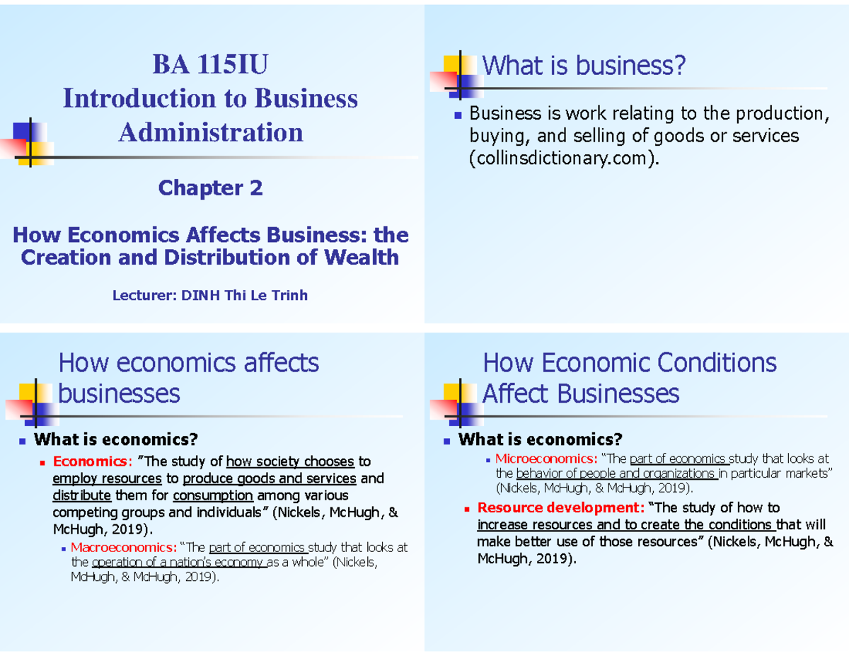 Intro BA CHAP 2 - slide chapter 2 - BA 115IU Introduction to Business ...