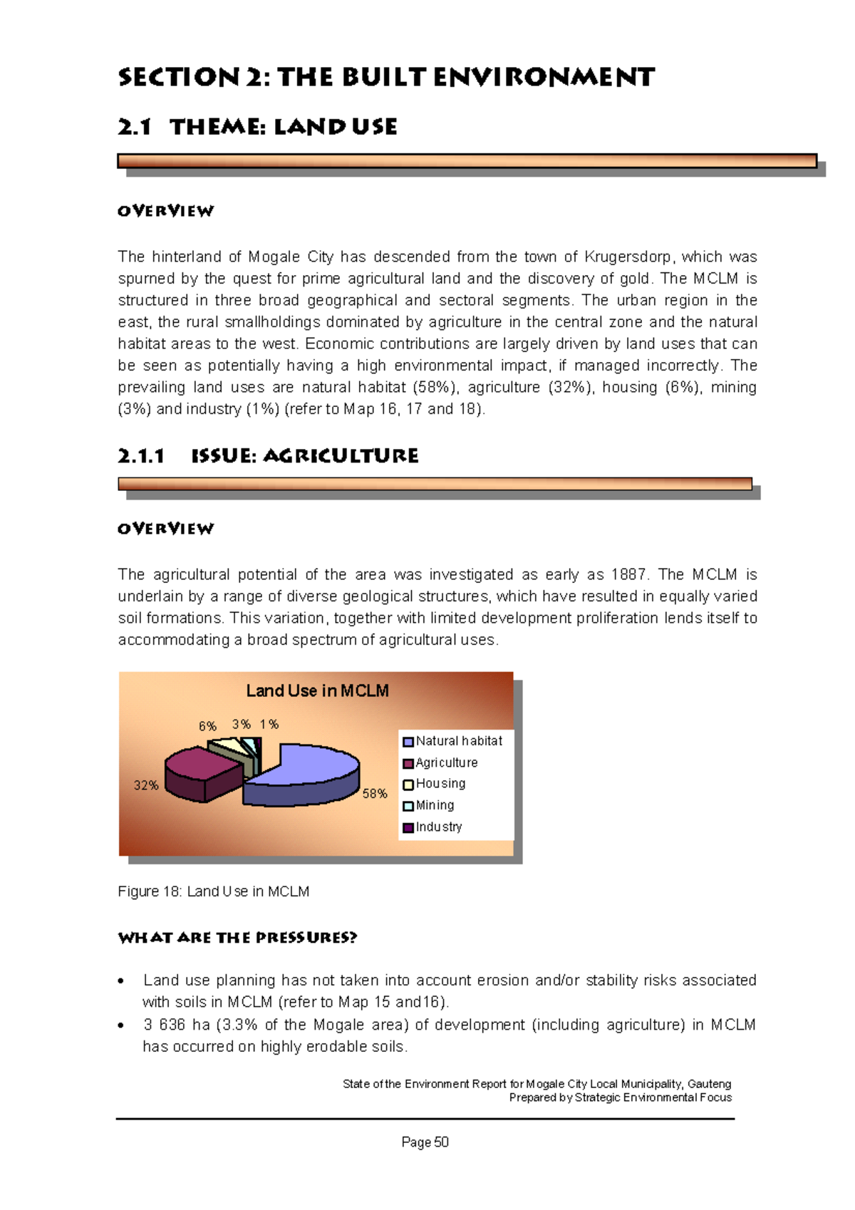 Land use - It's good 😊💯 - SECTION 2: THE BUILT ENVIRONMENT State of the ...