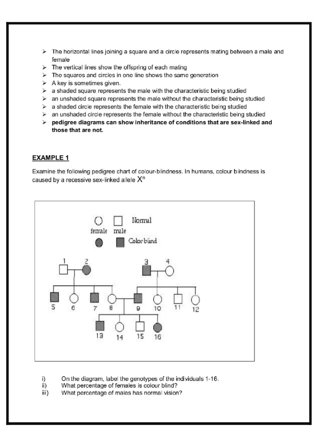 GR12 LS Pedigree Analysis: Inheritance Patterns & Examples - Studocu