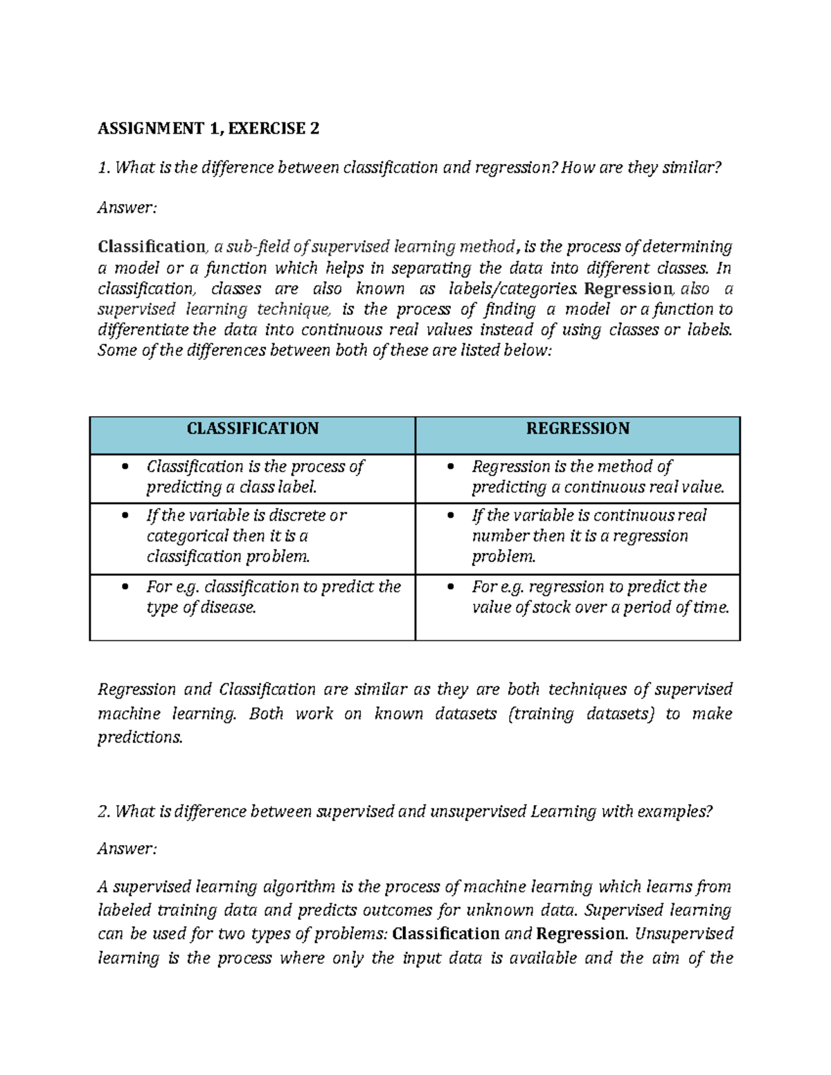Assign 1ex2 - 2019 Data Mining - ASSIGNMENT 1, EXERCISE 2 What is the ...