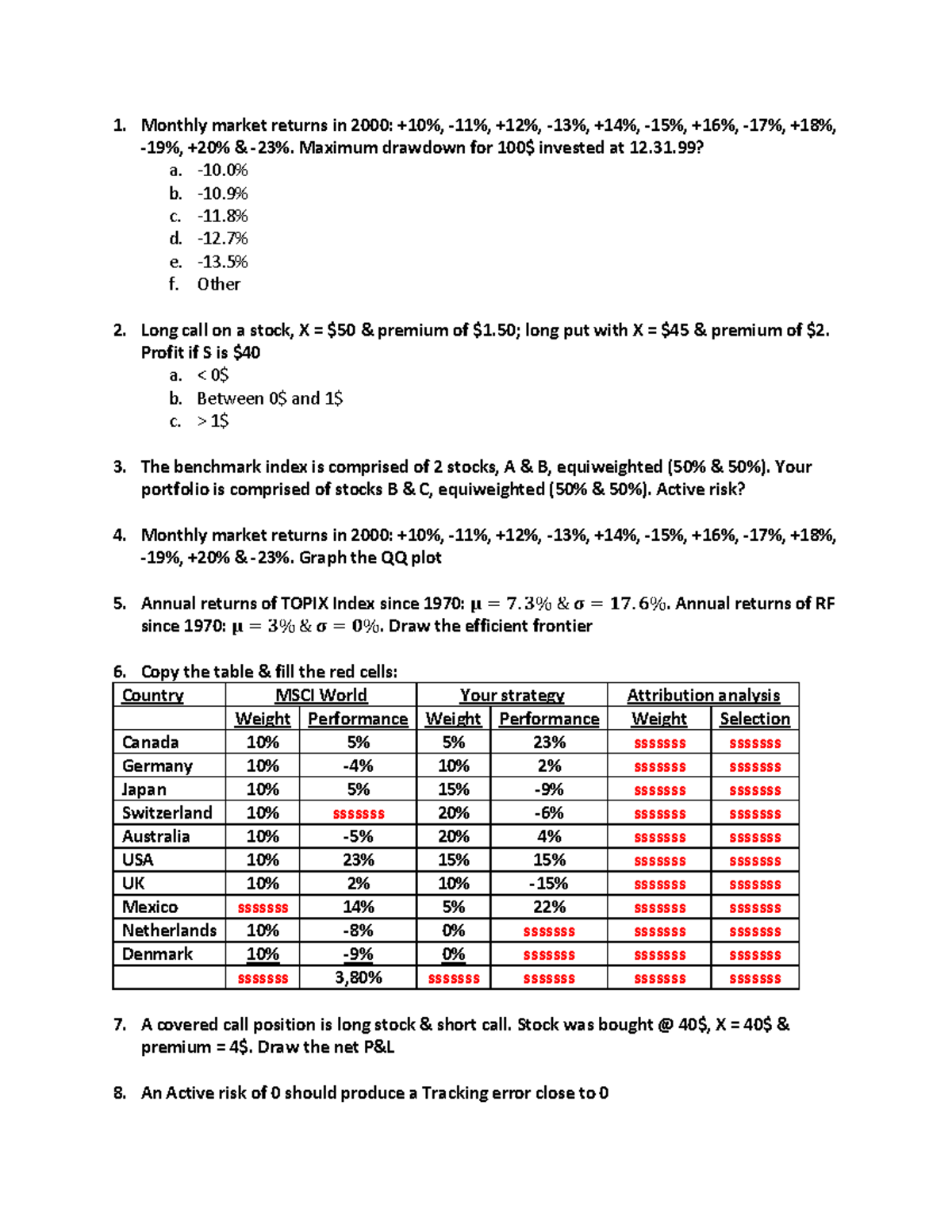 Risk Management Mock Exam Practice Material - 050324 Analysis - Studocu
