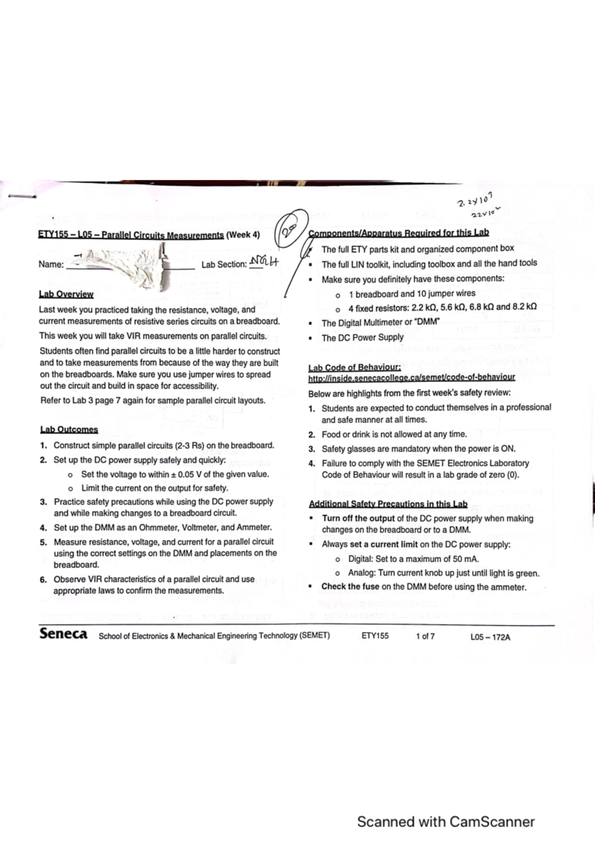 Ety Lab 5 Report - ETY 155 Analysis and Findings - Studocu
