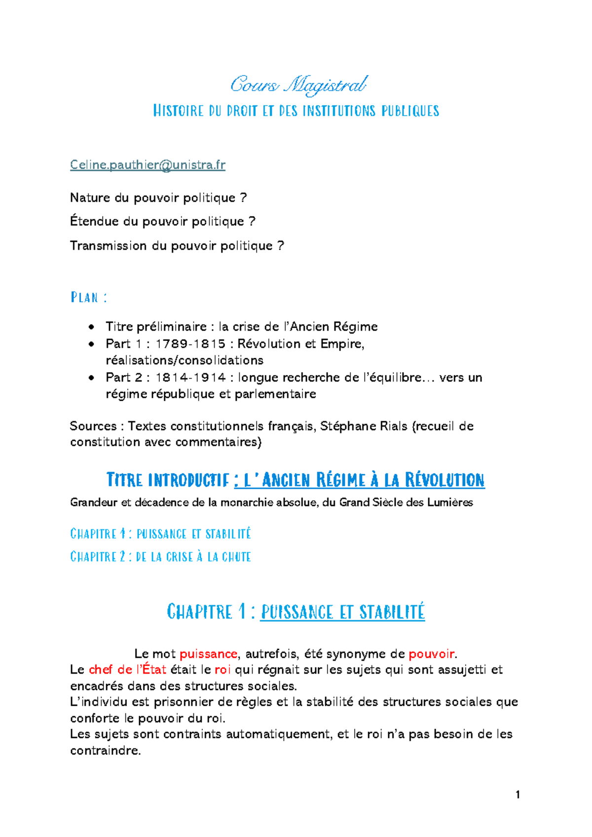 CM Histoire du droit et des institutions juridiques - copie - Cours ...