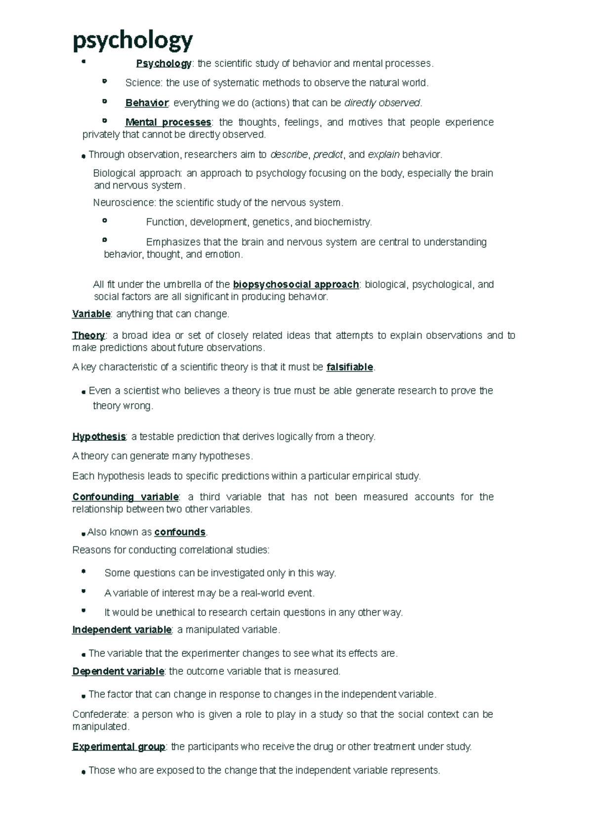 PSY 101: Overview of Psychology Research Methods & Experimental Design ...