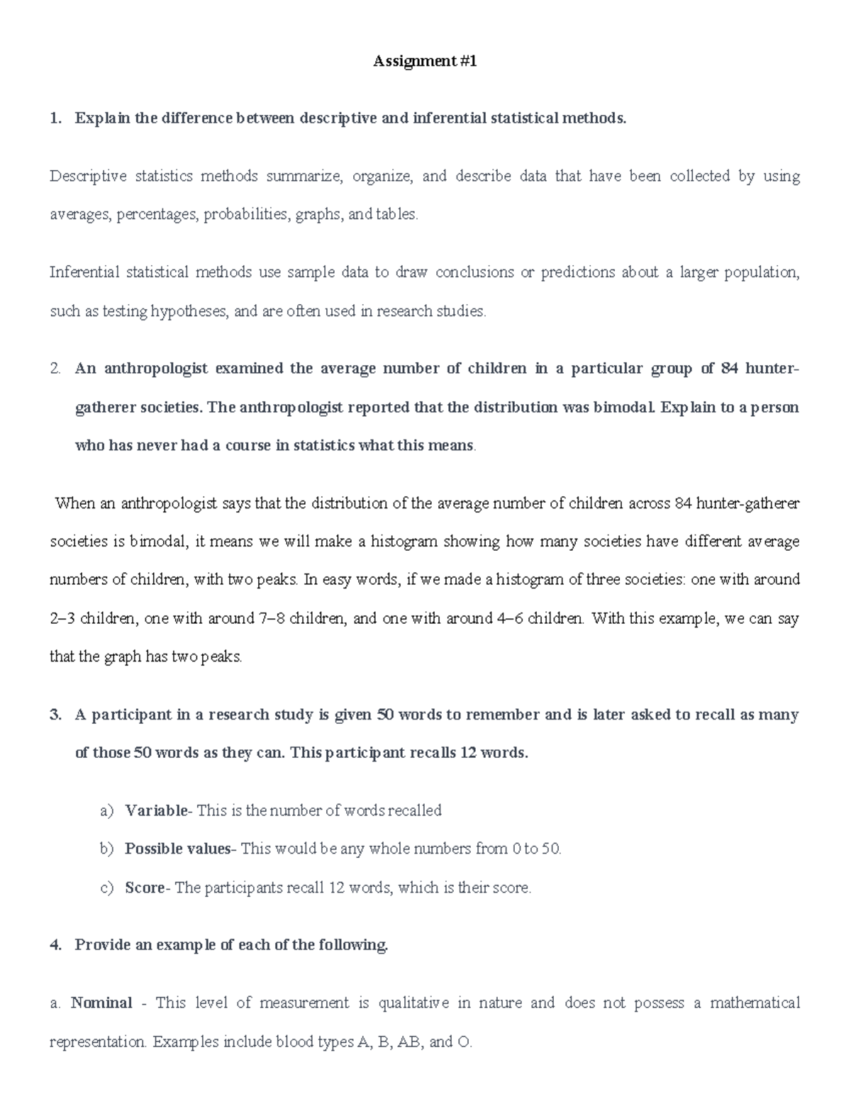 Statistical Methods: Descriptive vs. Inferential Analysis (STAT101 ...