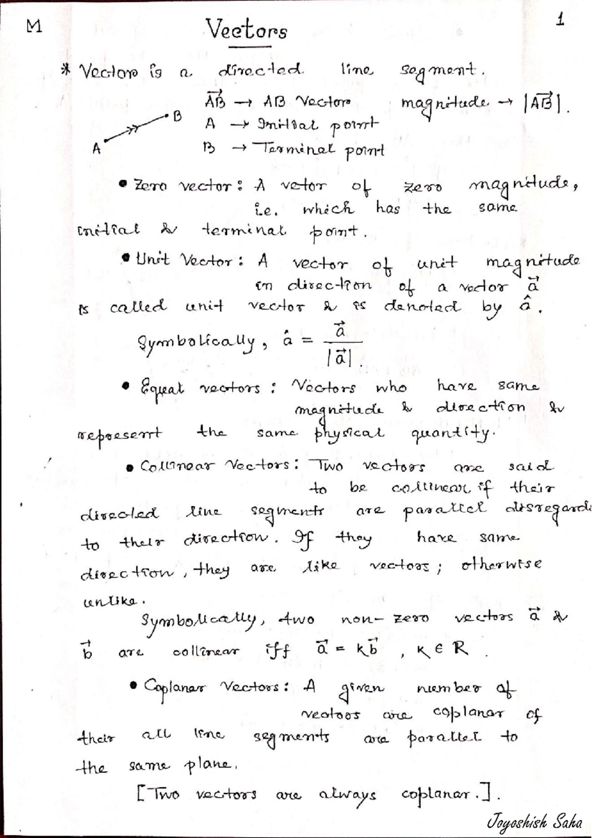 Vectors basics to advanced Notes - Engineering Mathematics - Studocu