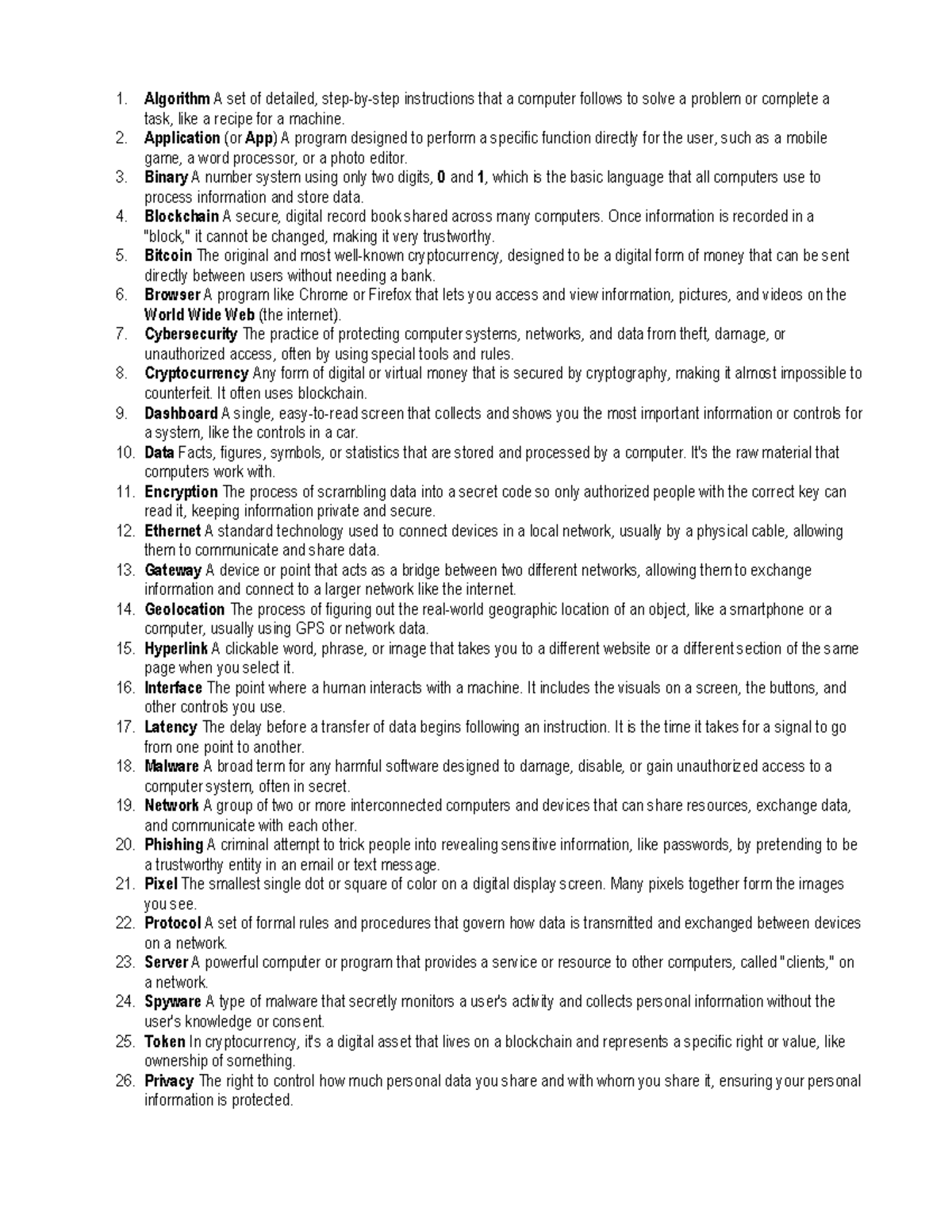 Definitions - Palabras: Key Terms in Computer Science and Technology ...