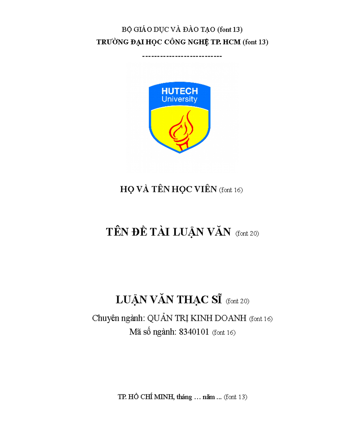 1287539112 trinh bay luan van thac si qtkd - BỘ GIÁO DỤC VÀ ĐÀO TẠO ...