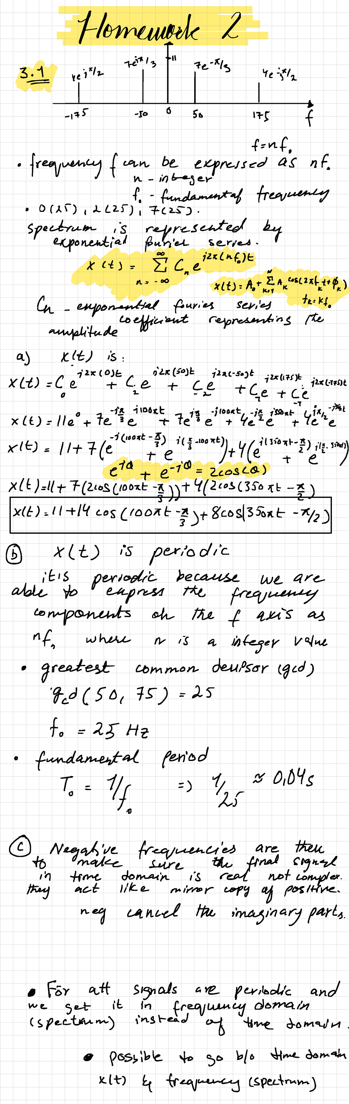 II1303 Homework 2: Signal Analysis and Frequency Components - Studocu
