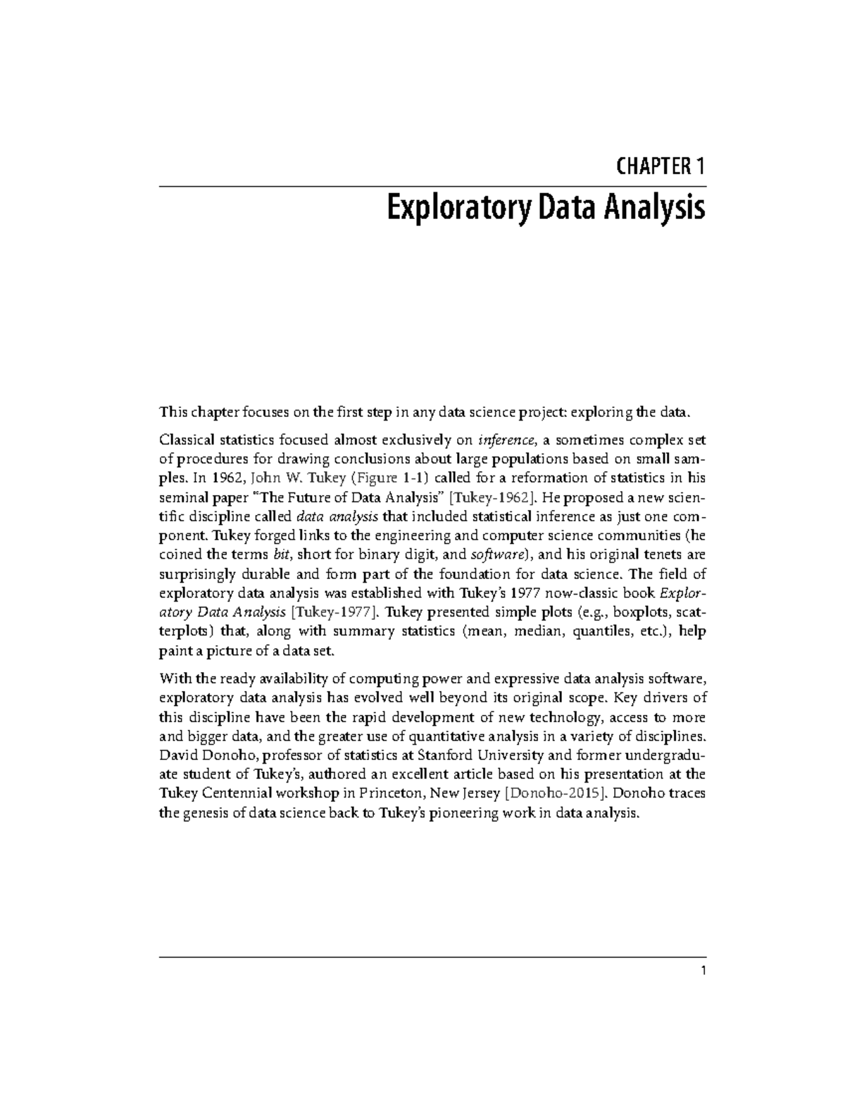 Chapter 1 - aaa - CHAPTER 1 Exploratory Data Analysis This chapter ...