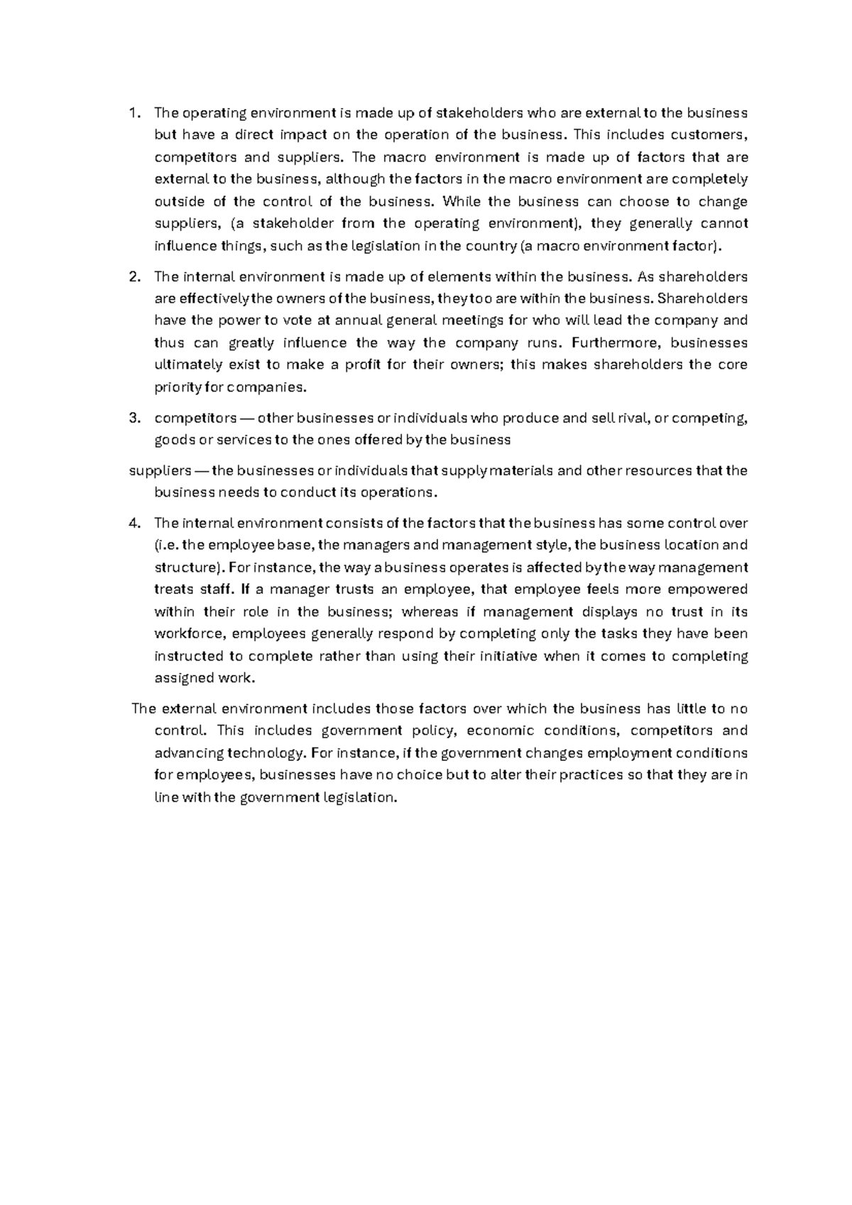 Operating Environment Questions with Answers: Analysis & Insights - Studocu