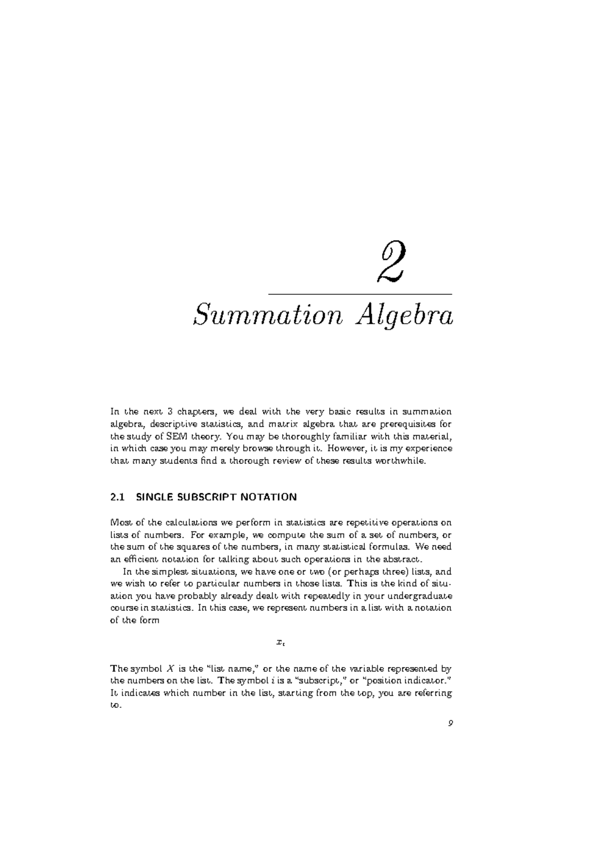 Summation Algebra - Overview for Mathematical Statistics 1 - Studocu