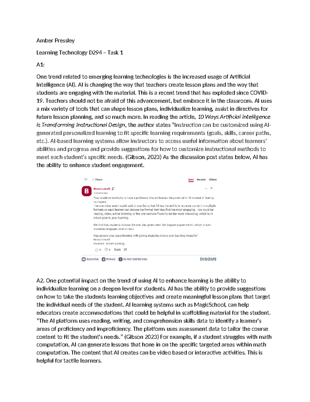 SNM1- Task 1 - passed evaluation - Amber Pressley Learning Technology ...