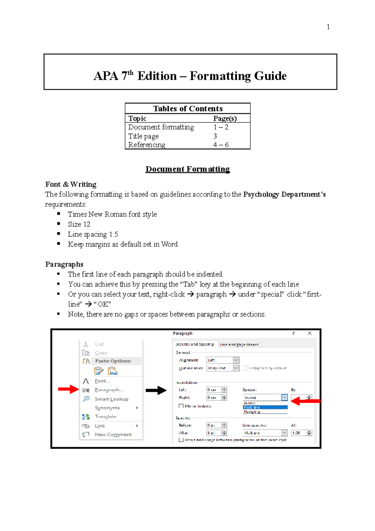 APA 7th Edition Referencing Guide - PSY1005S - Studocu