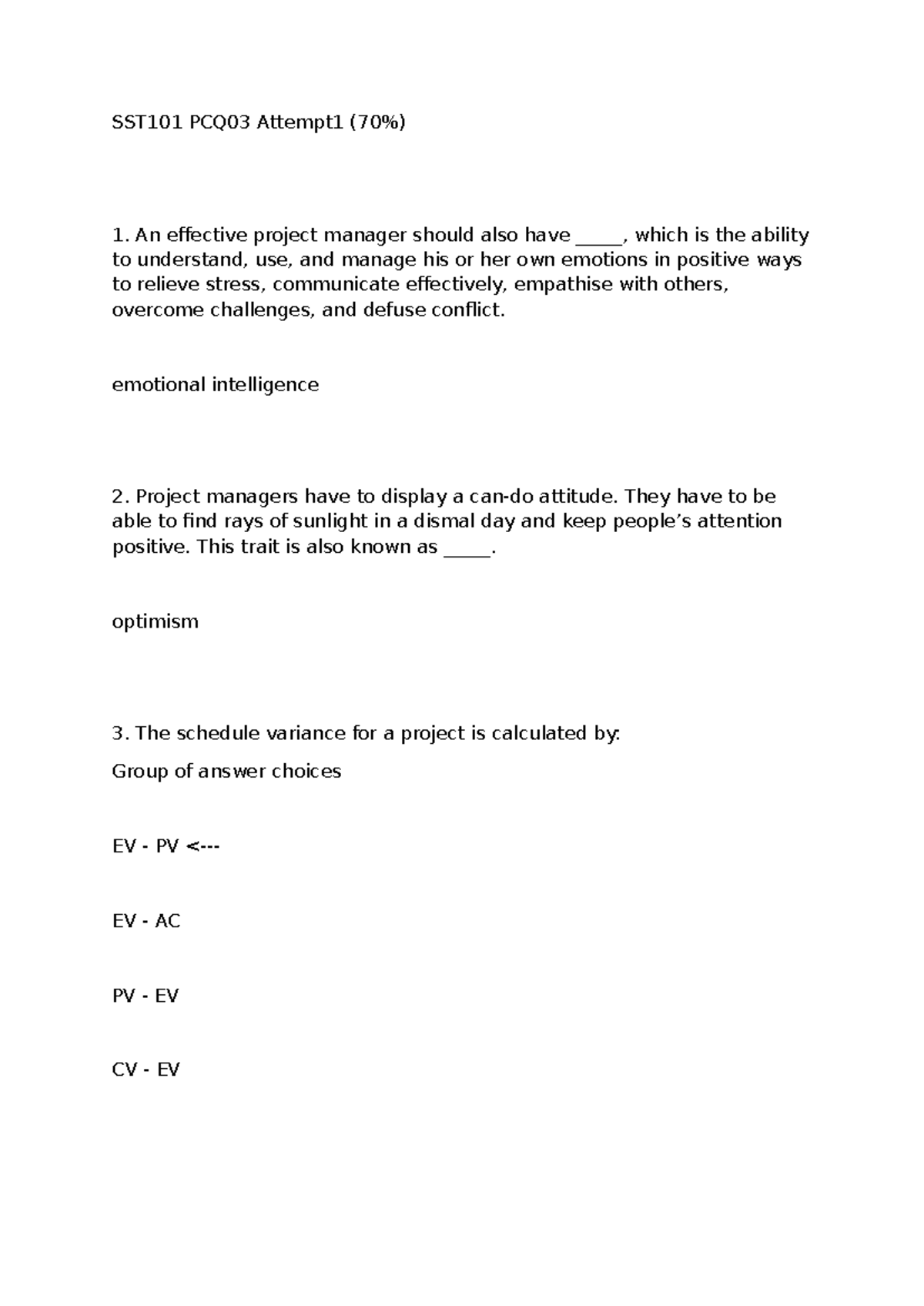 SST101 PCQ03 Final Exam Review Notes - Studocu
