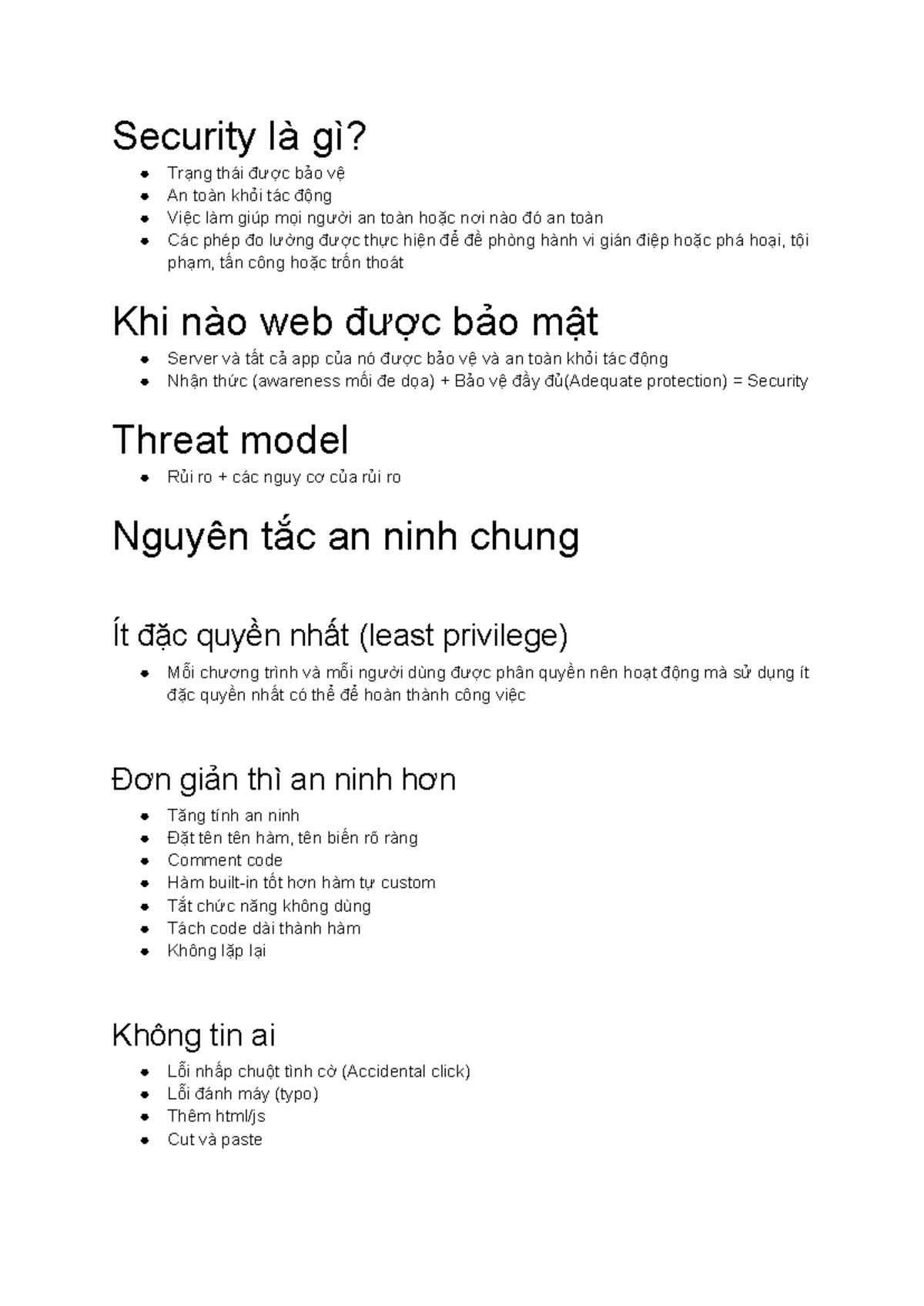Web Security Overview: Key Concepts and Best Practices - Studocu