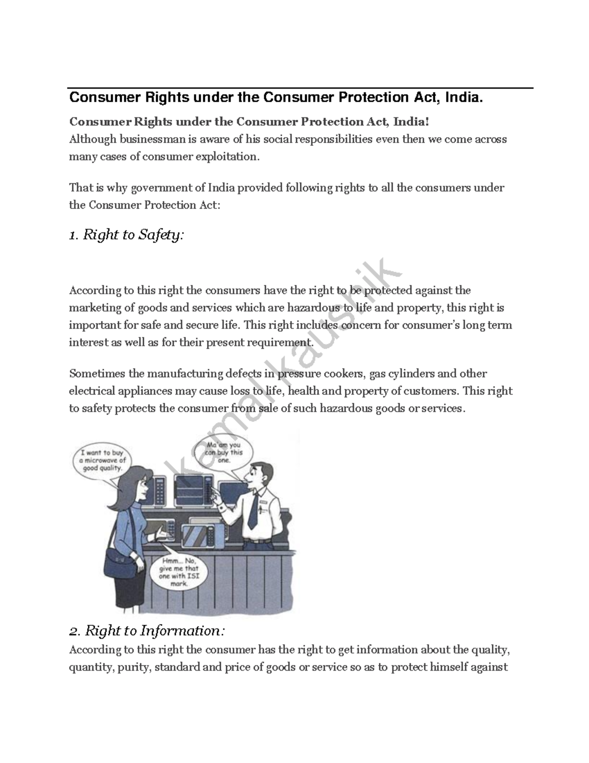 Unit 4.3 Consumer Protection: Key Rights Under the Consumer Act - Studocu