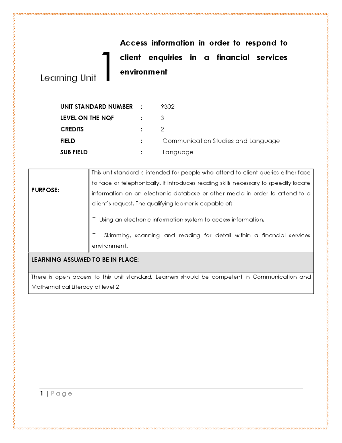 Title: Accessing Information for Client Inquiries in Financial Services ...