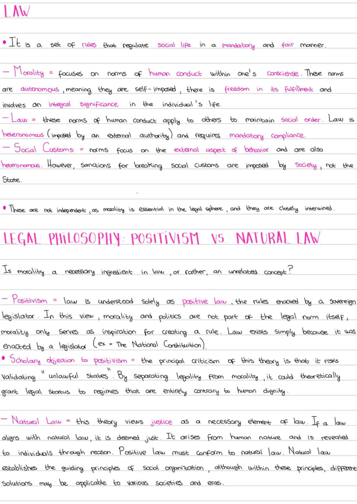 Law 101: Positivism vs. Natural Law - Key Concepts and Definitions ...