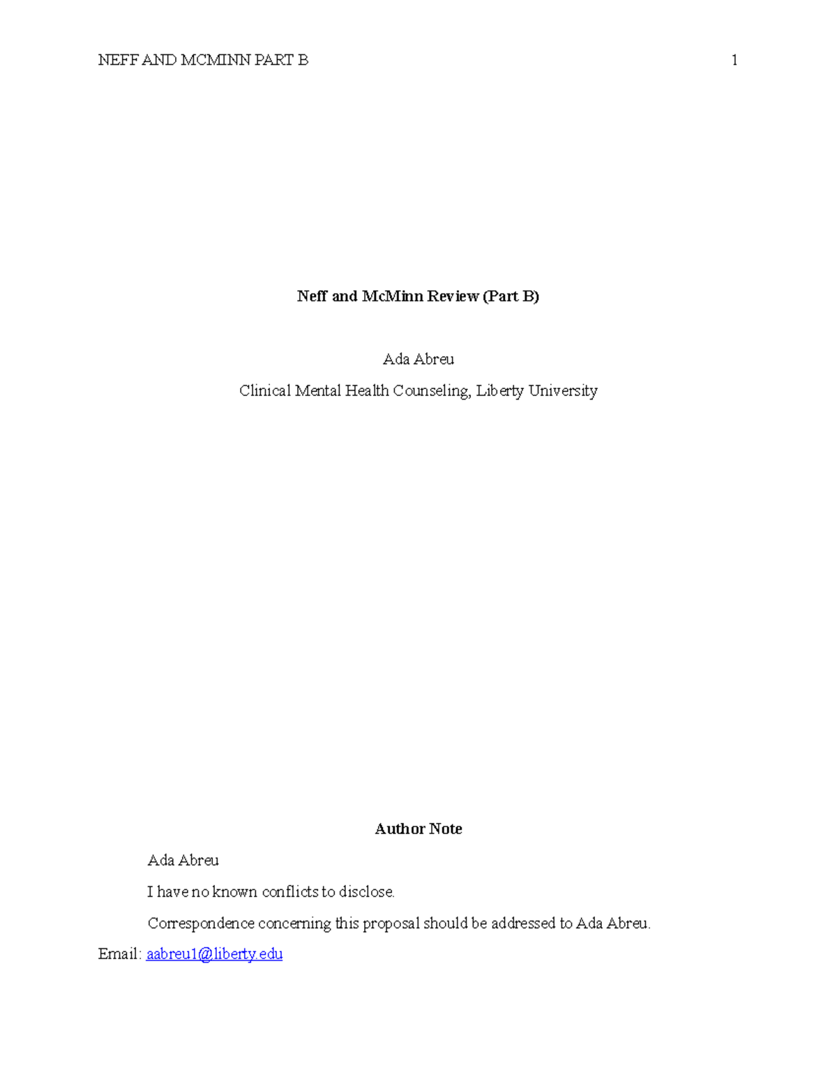 Neff & McMinn Review Paper Part B Insights by Ada Abreu - Studocu