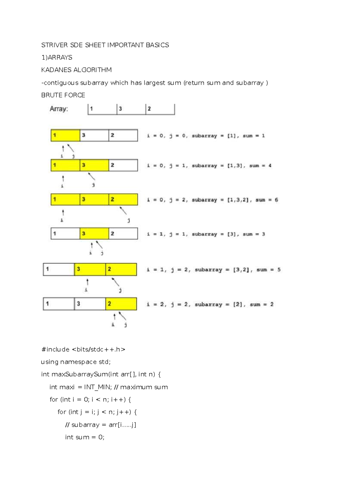 Striver SDE Sheet Important Basics - STRIVER SDE SHEET IMPORTANT BASICS ...