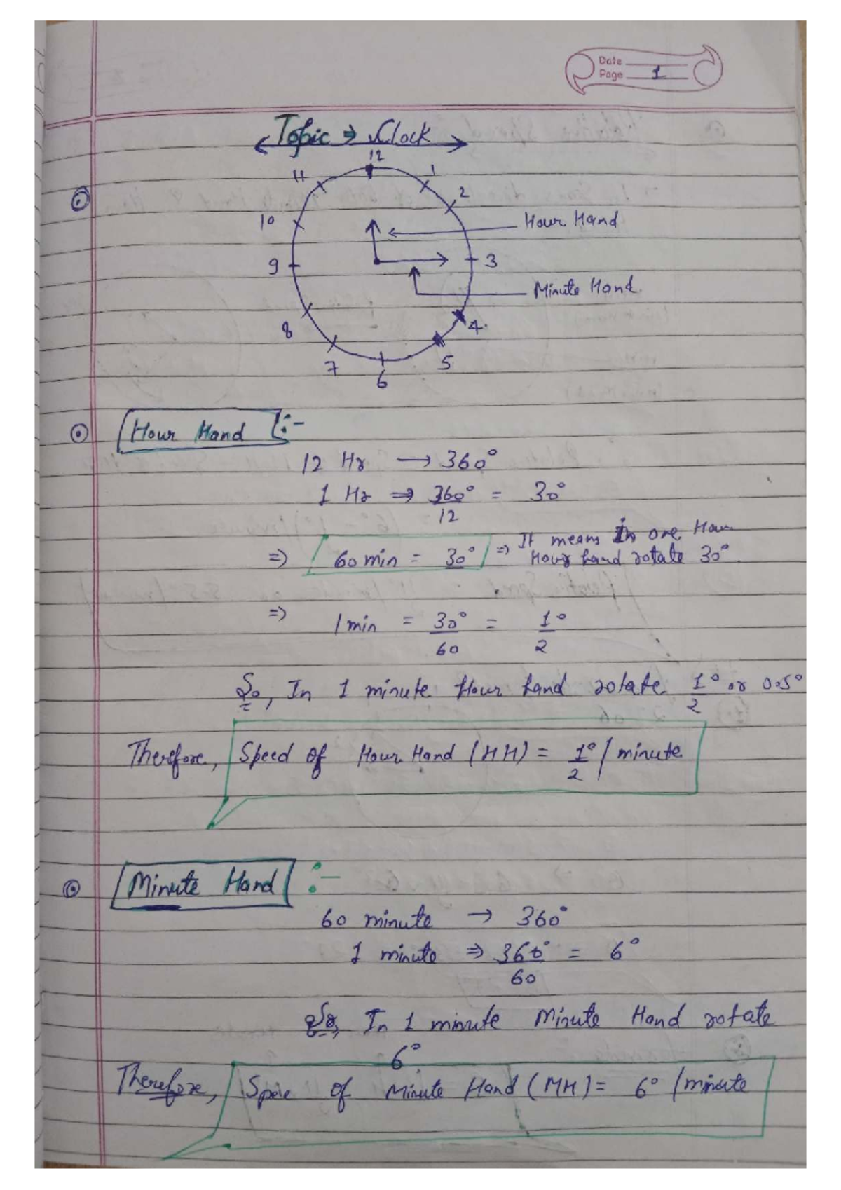 Clock Mechanics and Angle Calculations: A Study Guide - Studocu