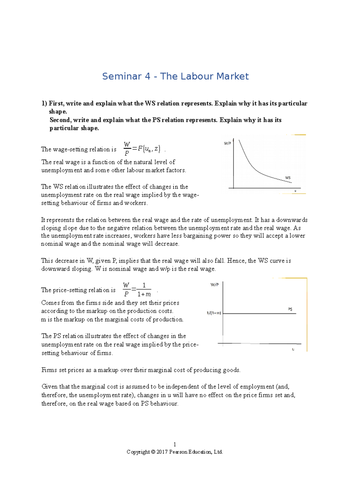 Seminar 4: Analyzing the Labour Market Dynamics and Relations - Studocu