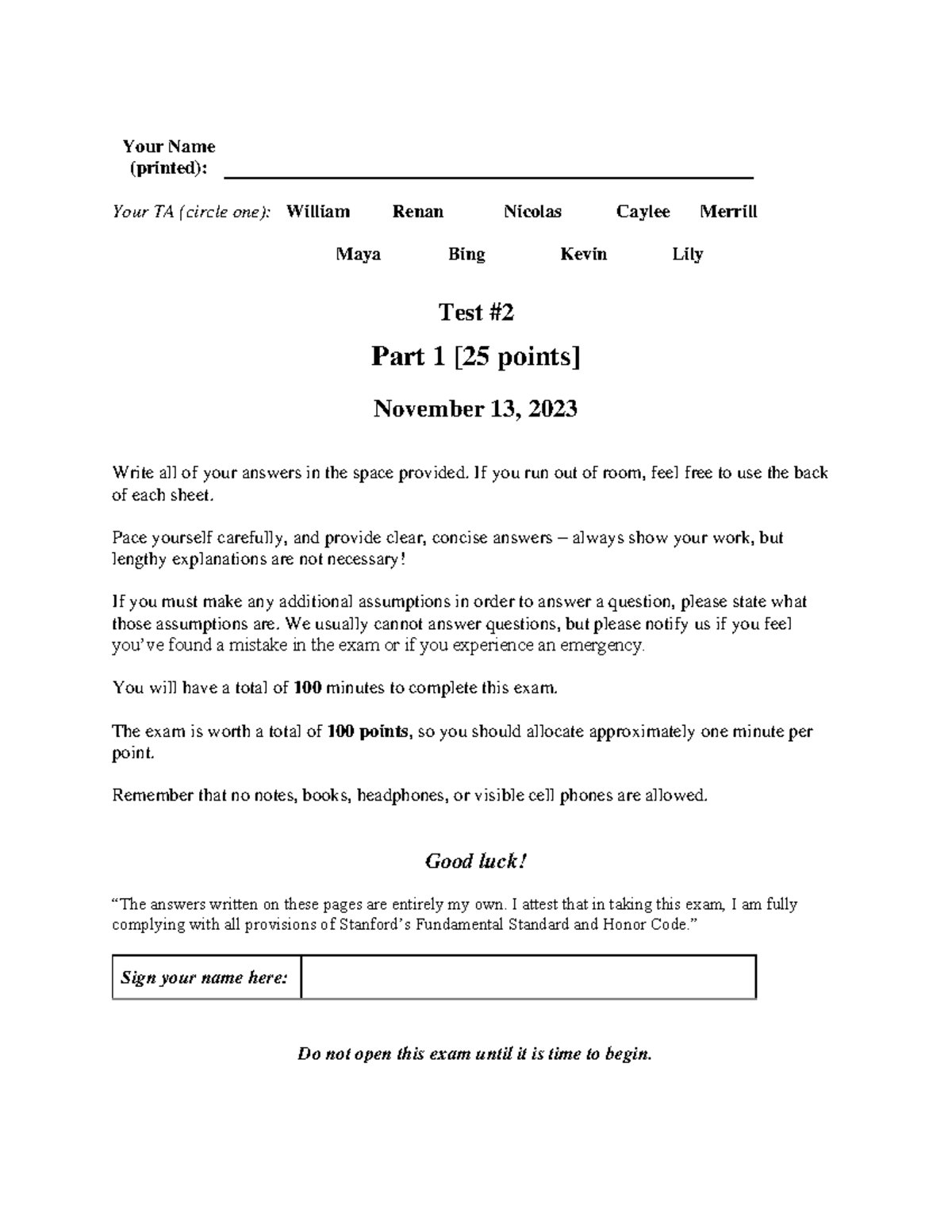 Final Exam Questions & Answers for Econ 101 - Test #1 (Nov 2023) - Studocu