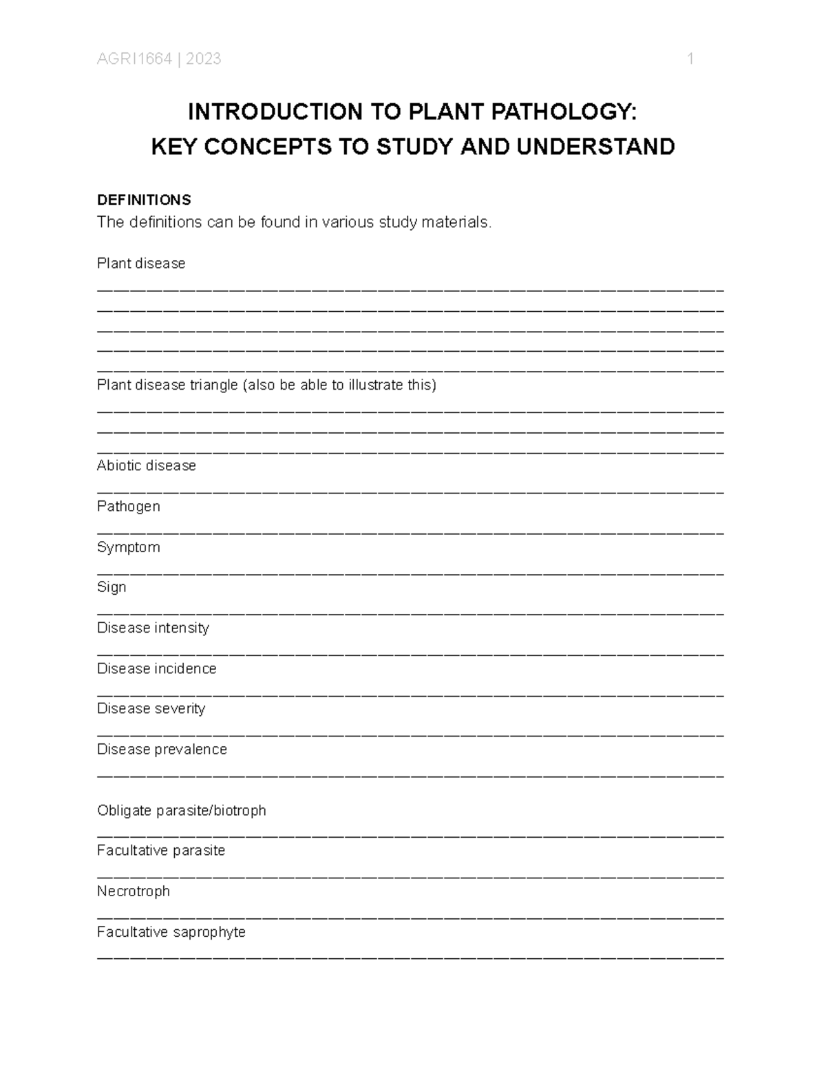 AGRI1664 MUST Learns 231013 093720 - INTRODUCTION TO PLANT PATHOLOGY ...