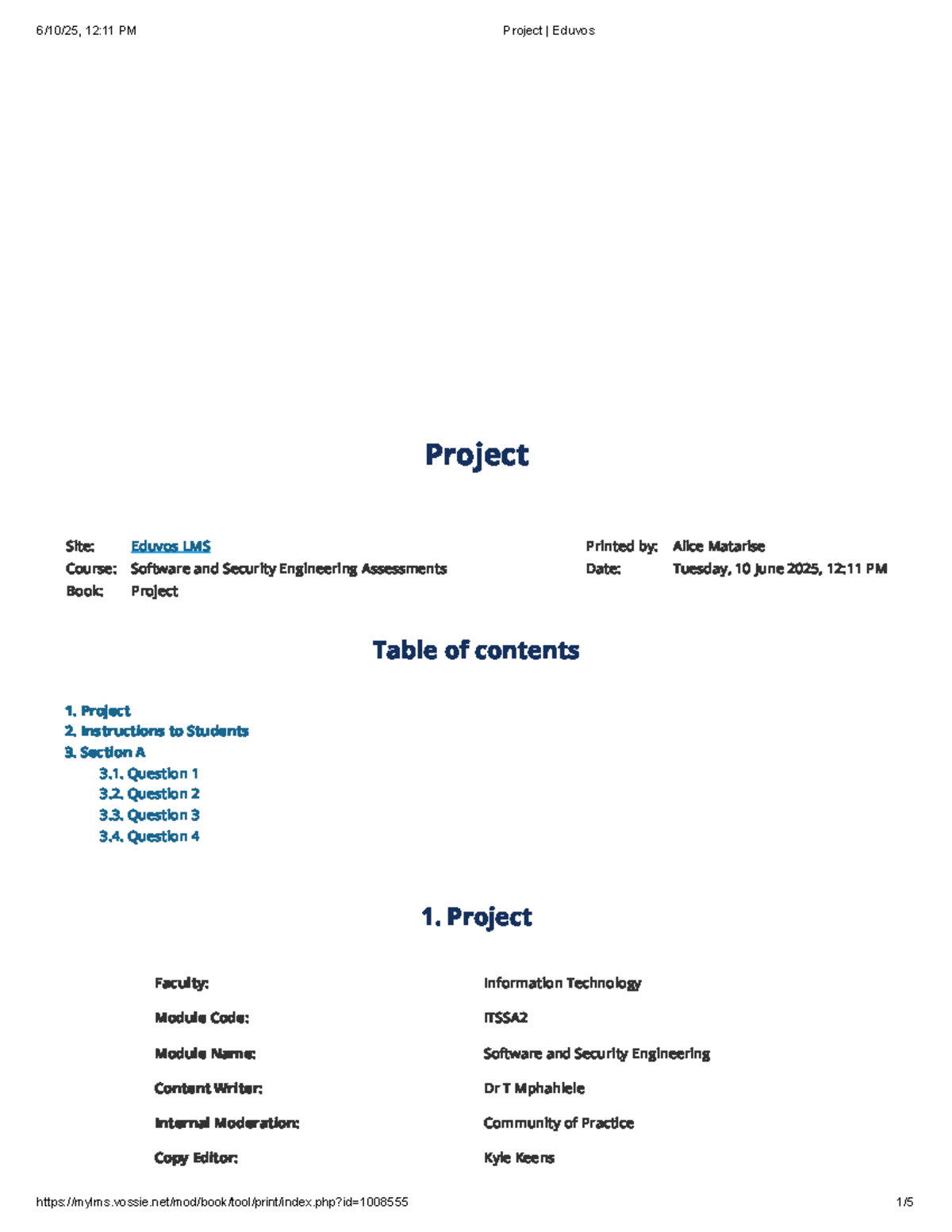 ITSSA2 Project: Software & Security Engineering Assessment Guide - Studocu