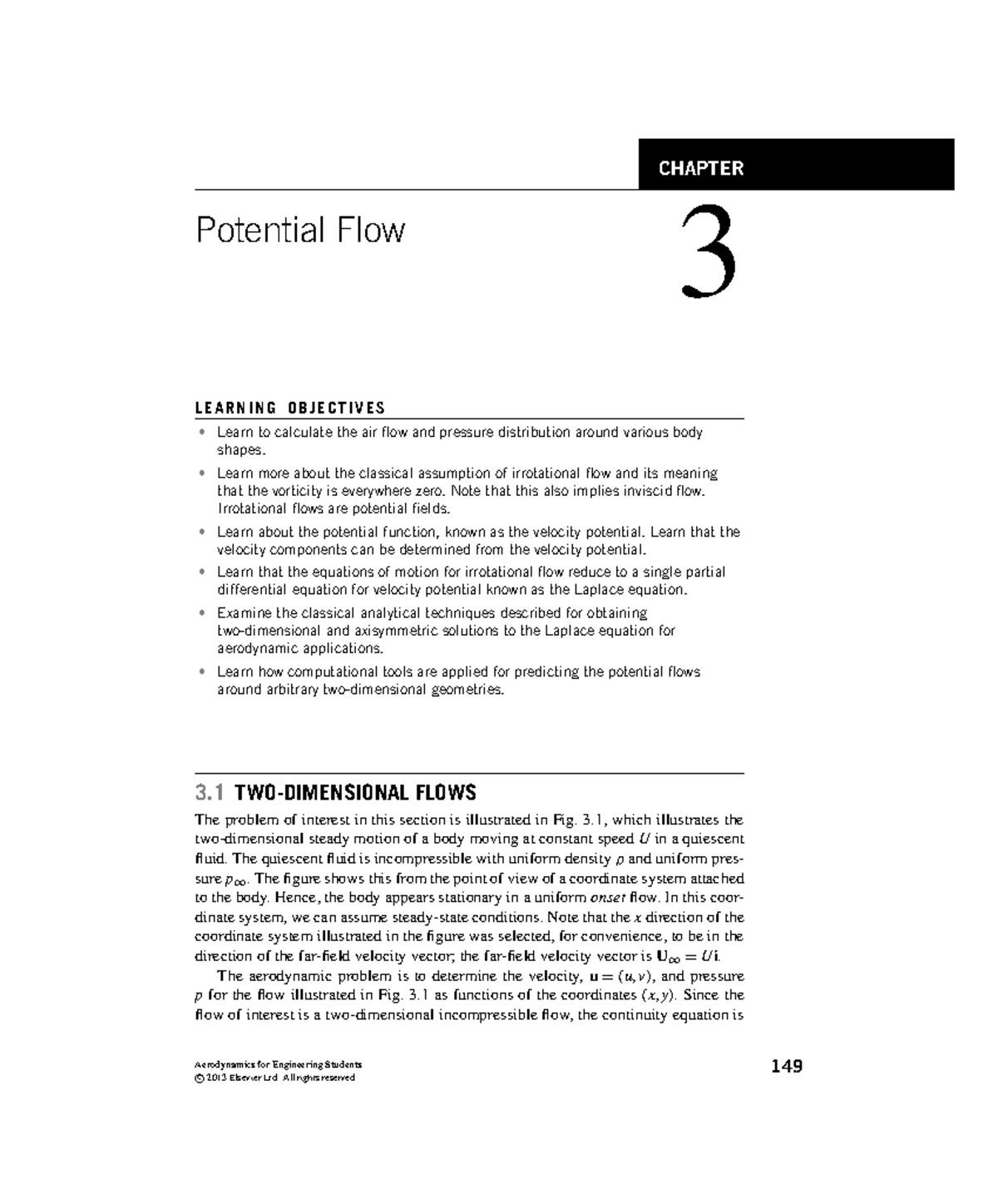 Chapter 3 potential flow - CHAPTER Potential Flow 3 ####### L E A R N I ...