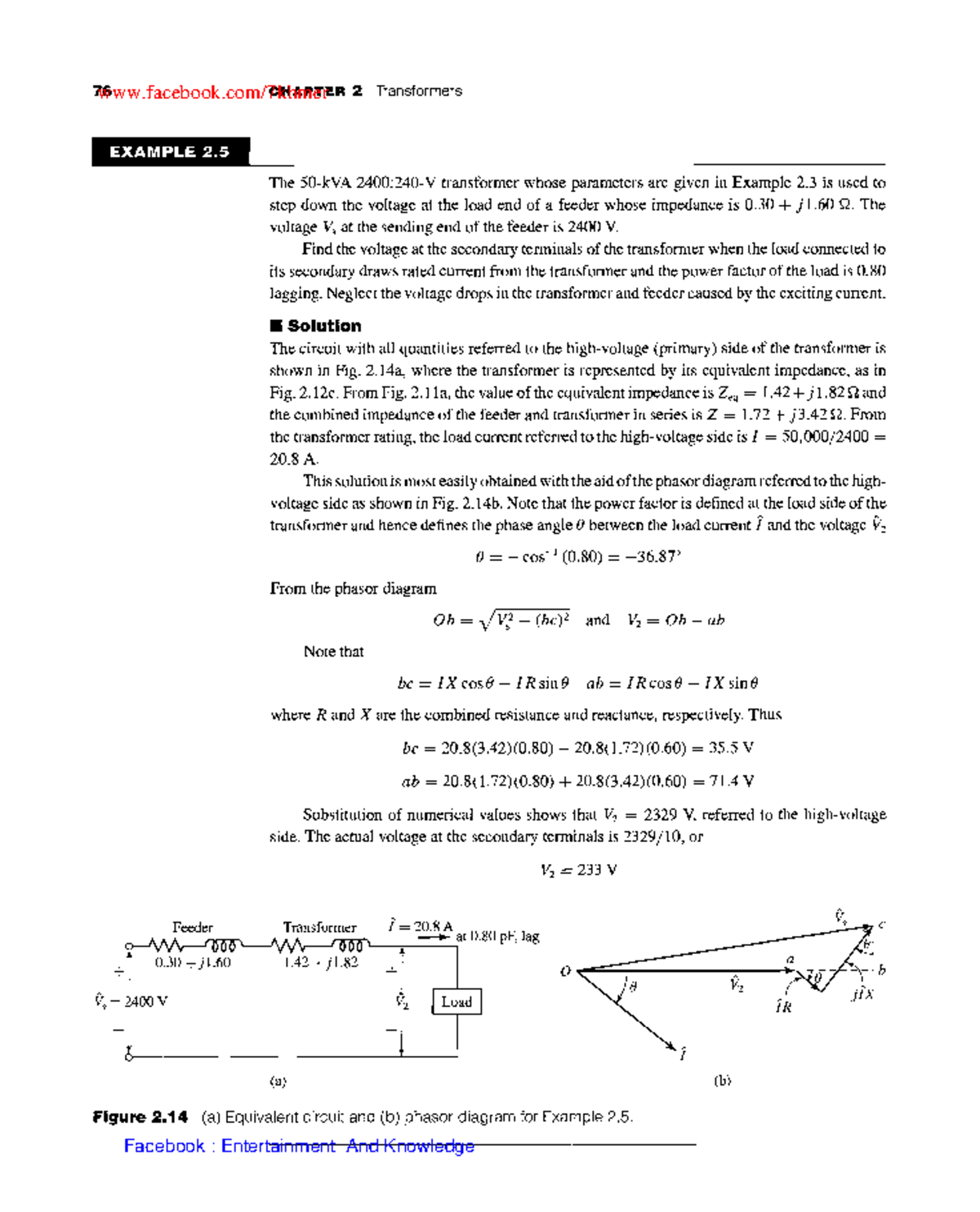 Electric Machinery - Chapter 2: Transformers Analysis and Examples ...
