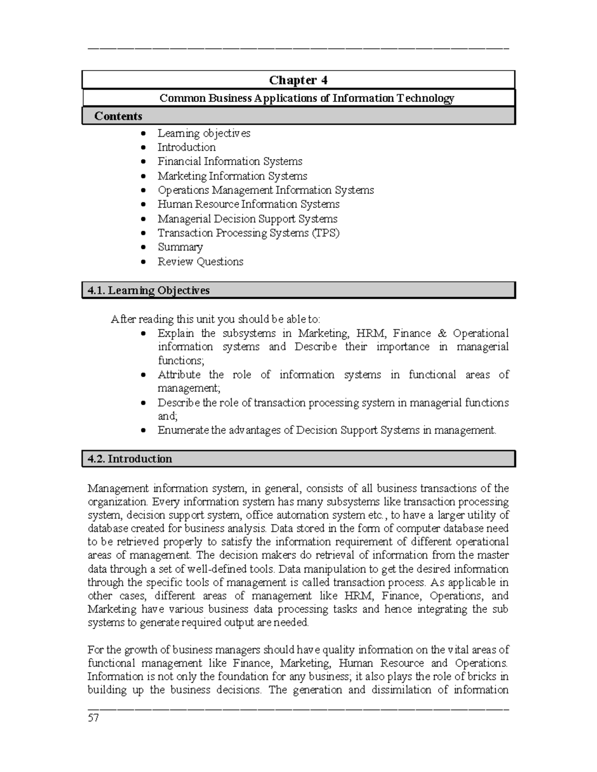 MIS 101: Chapter 4 - Common Business Applications of IT - Studocu