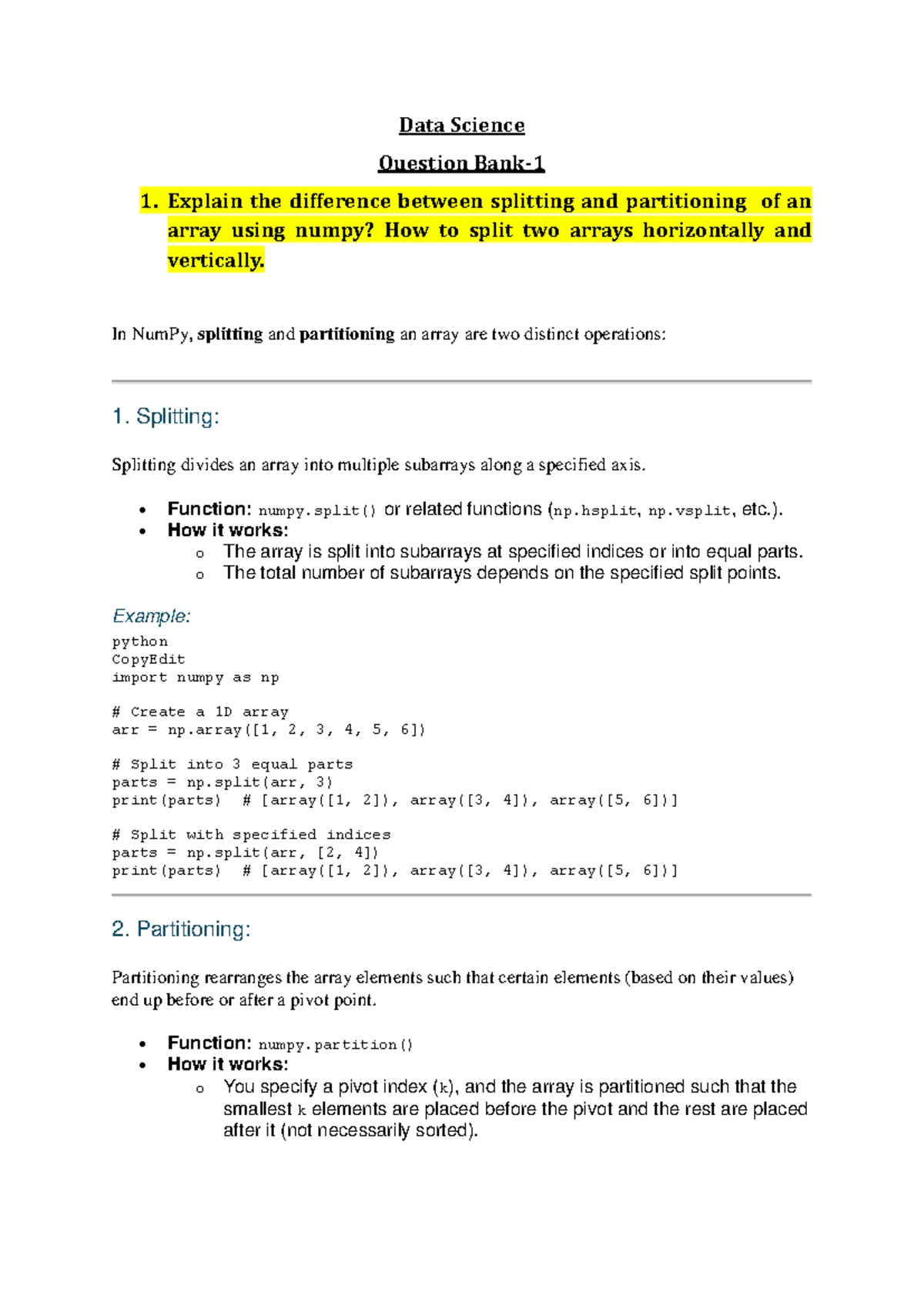Data Science Notes Unit-1 Part -2 - 21CSS303T DATA SCIENCE UNIT ...