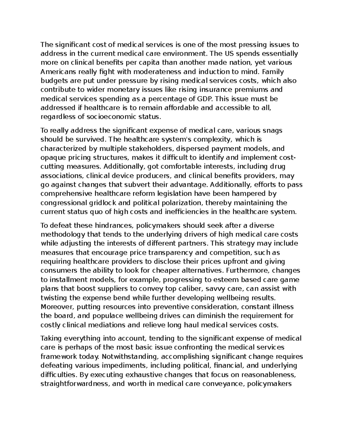 Week 7-1 Discussion The Role of Government in Health Policy - The ...