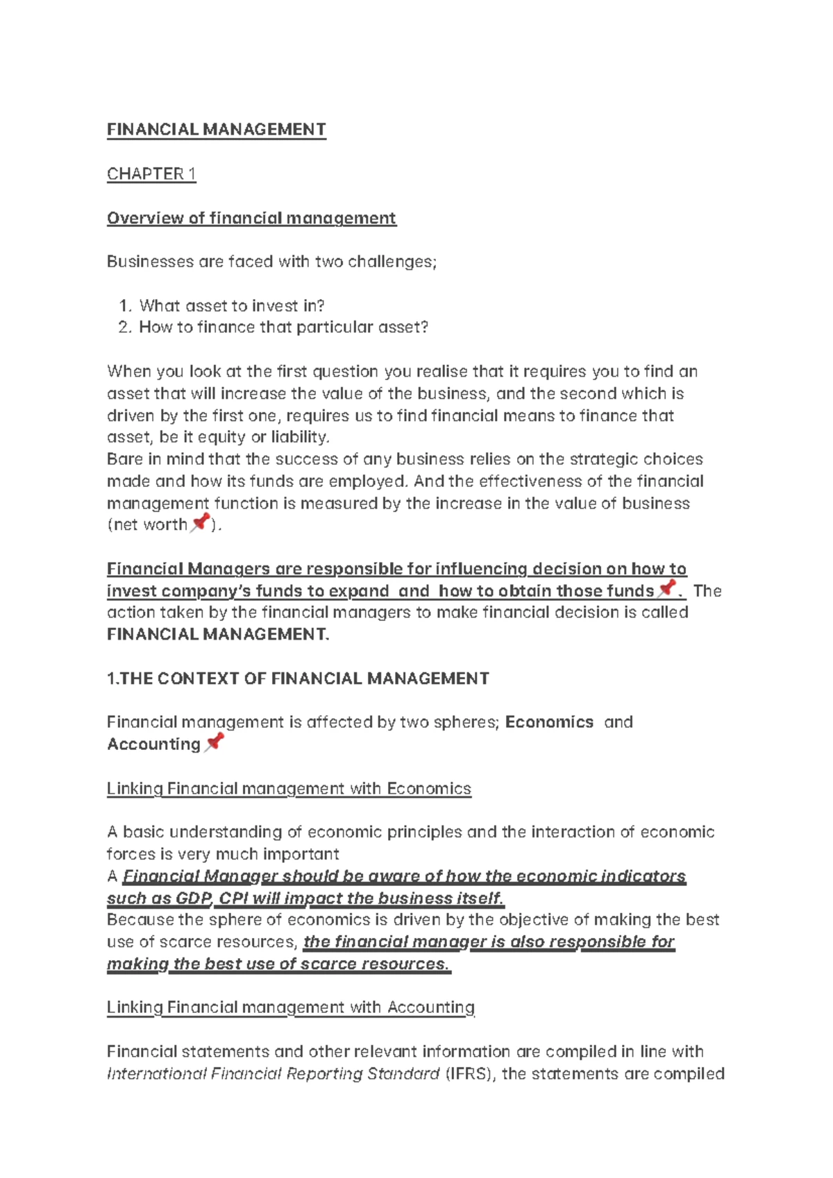AFM211E Financial Management 2A Semester Test 1 Solutions 2024 - Studocu