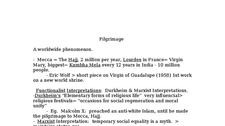 Board-Pil: Notes on Pilgrimage Phenomena and Interpretations - Studocu