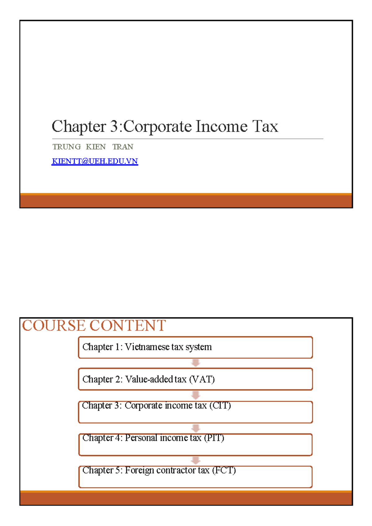 Chapter 3: Corporate Income Tax (CIT) Overview and Regulations - Studocu
