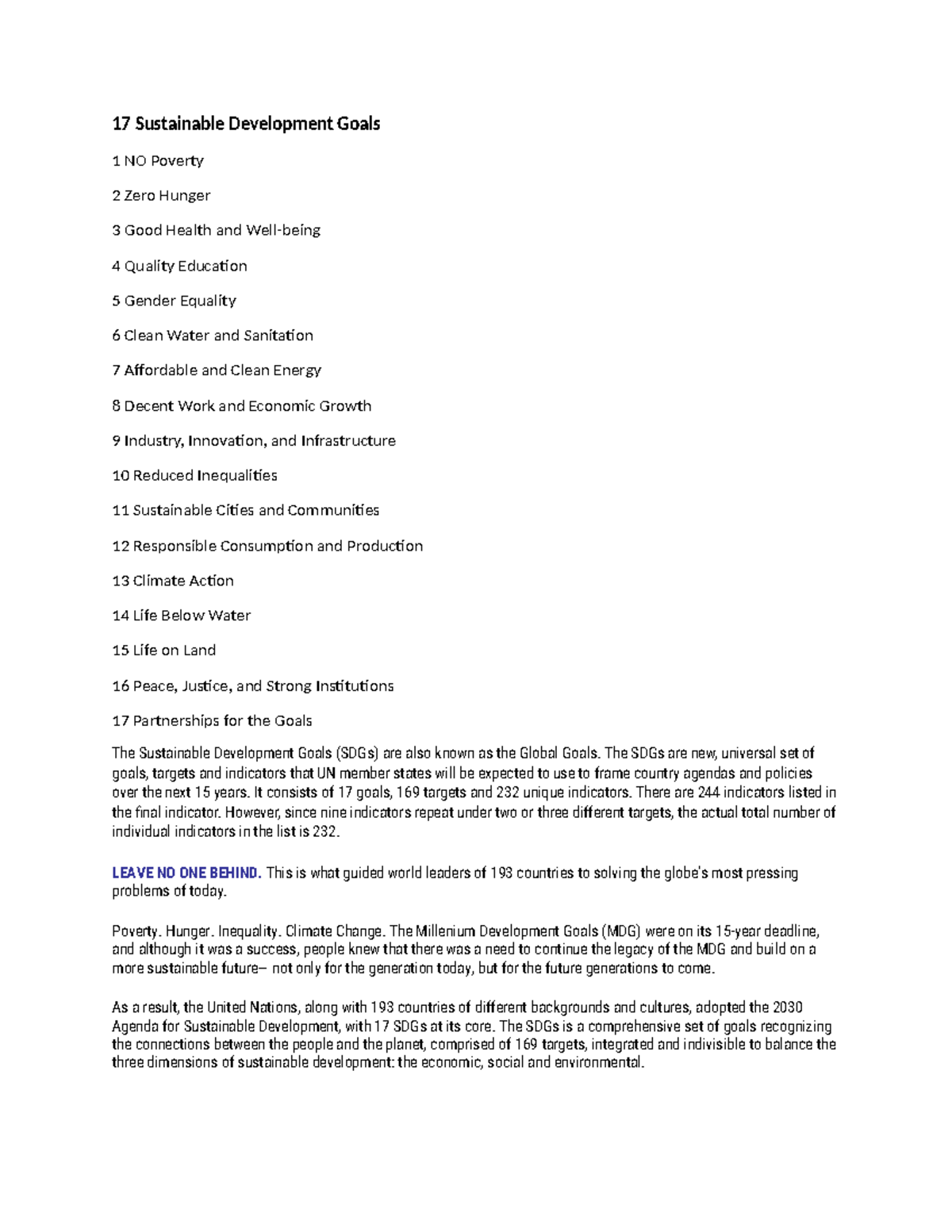 17 Sustainable Development Goals: A Comprehensive Overview of the SDGs ...