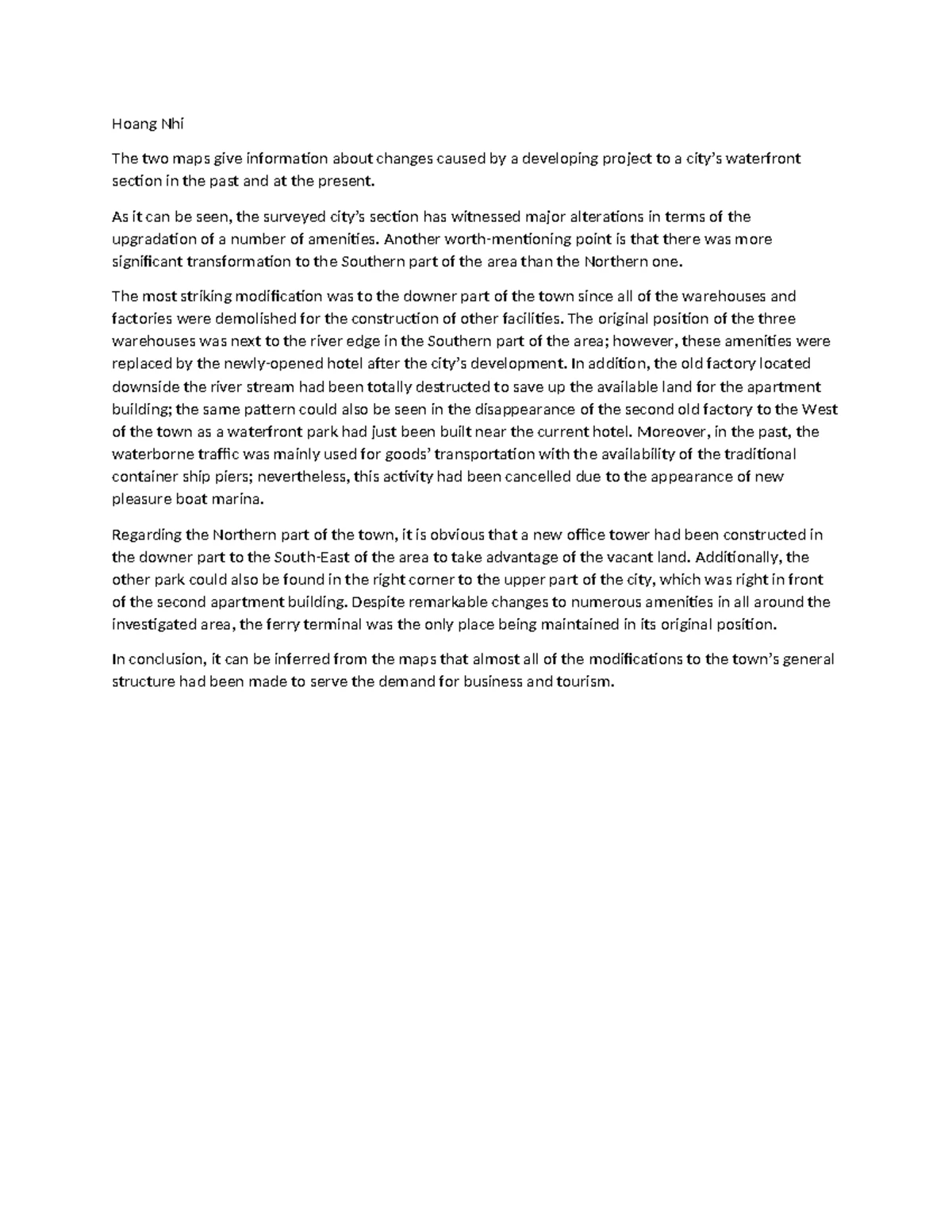 IELTS Writing Task 1: Bridge Designs for Different Water Bodies - Studocu