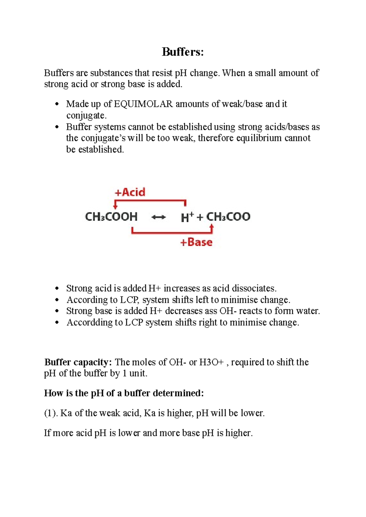 Chemistry HSC Mod 6: Understanding Buffers and pH Changes - Studocu
