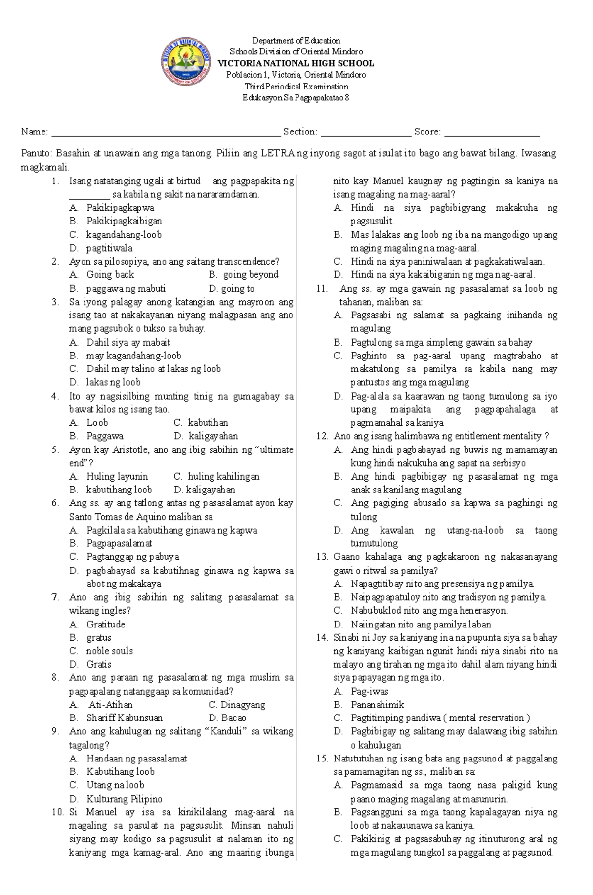 Grade 7 Quarter 1 Poetry Notes On Matatag Curriculum Studocu