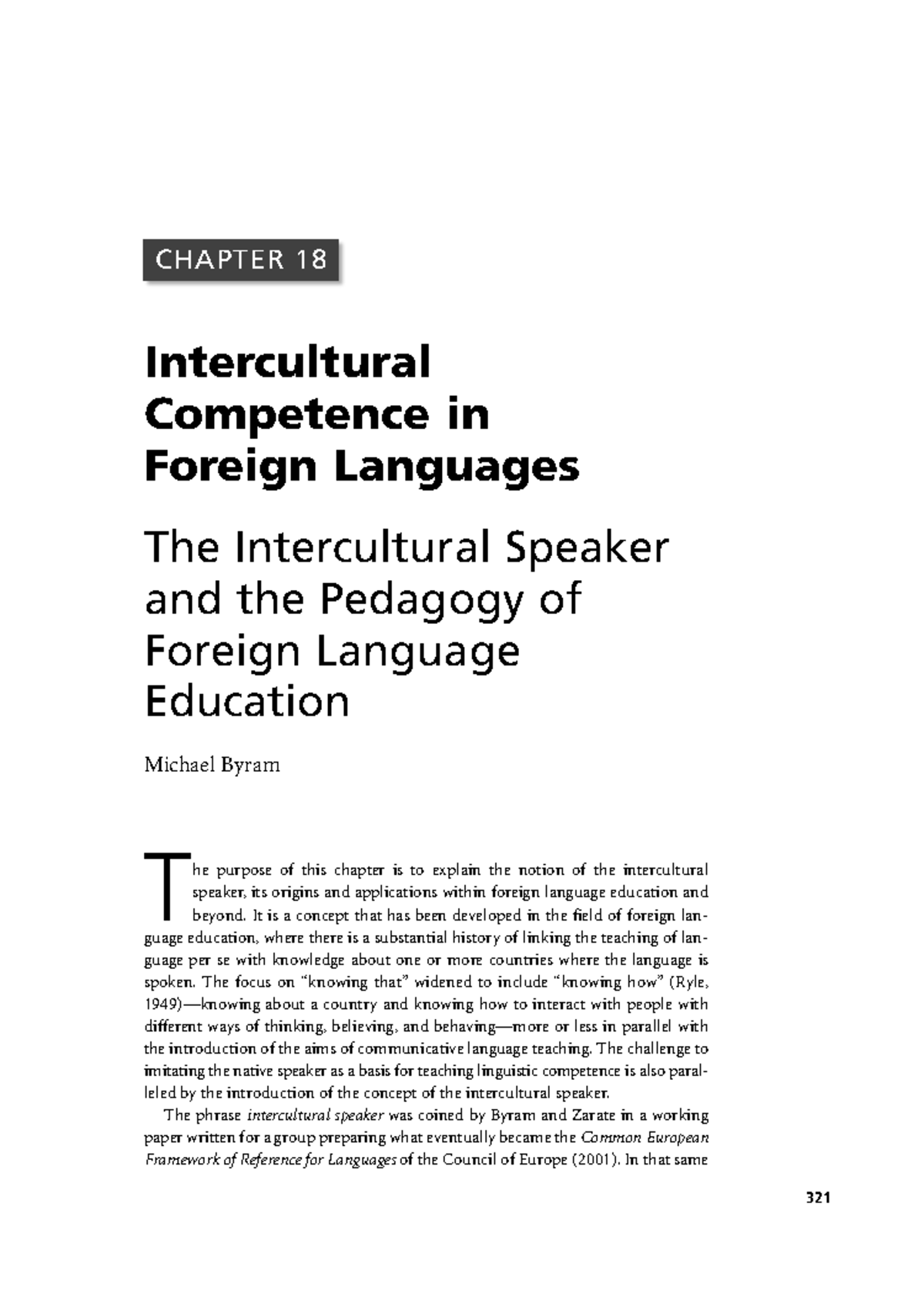 Intercultural Competence in Foreign Lang. Education (BYRAM 2009) - Studocu