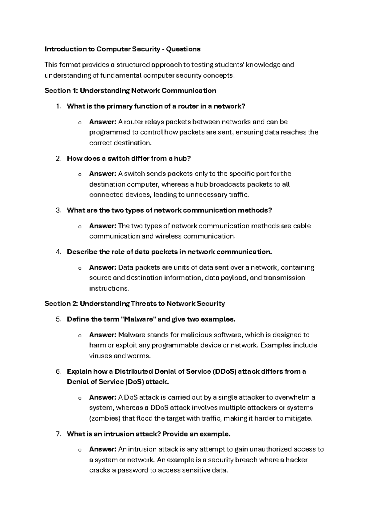 Itt320 Computer Security Notes: Chapters 1-5 Overview - Studocu