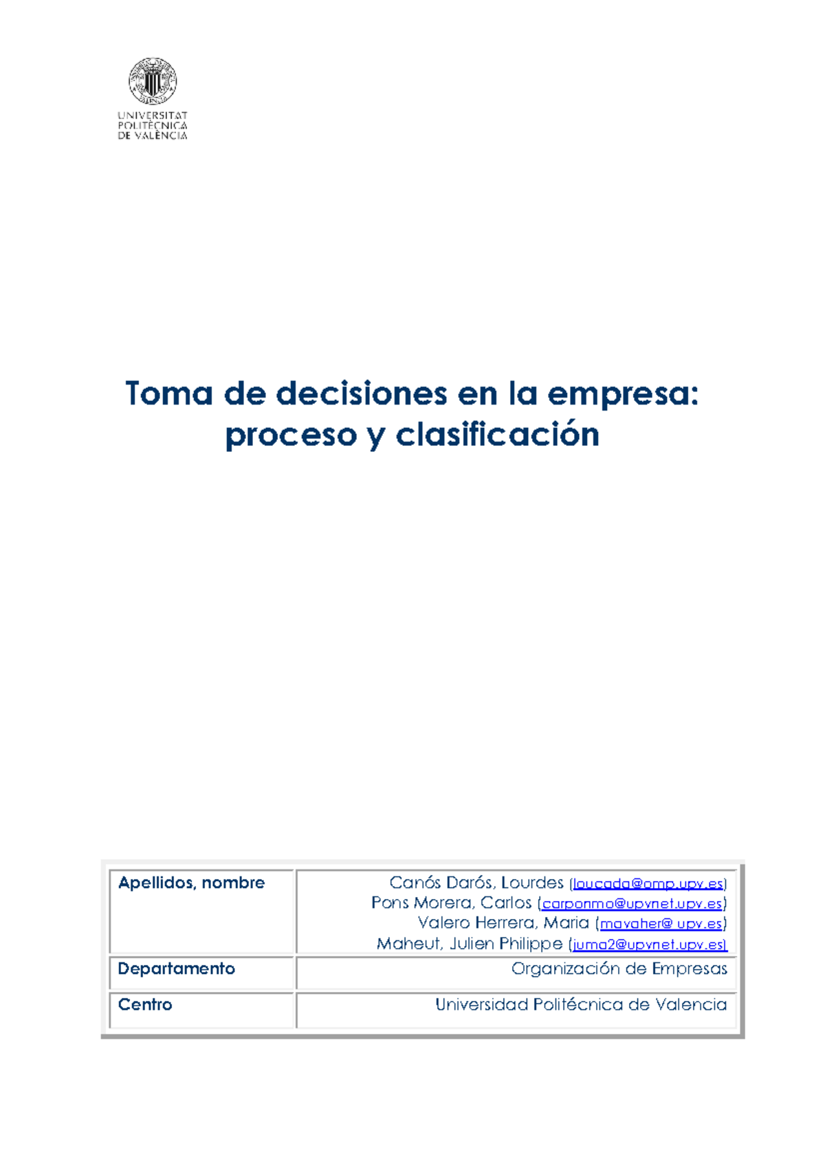 2. Toma Decisiones por procesos - Toma de decisiones en la empresa ...