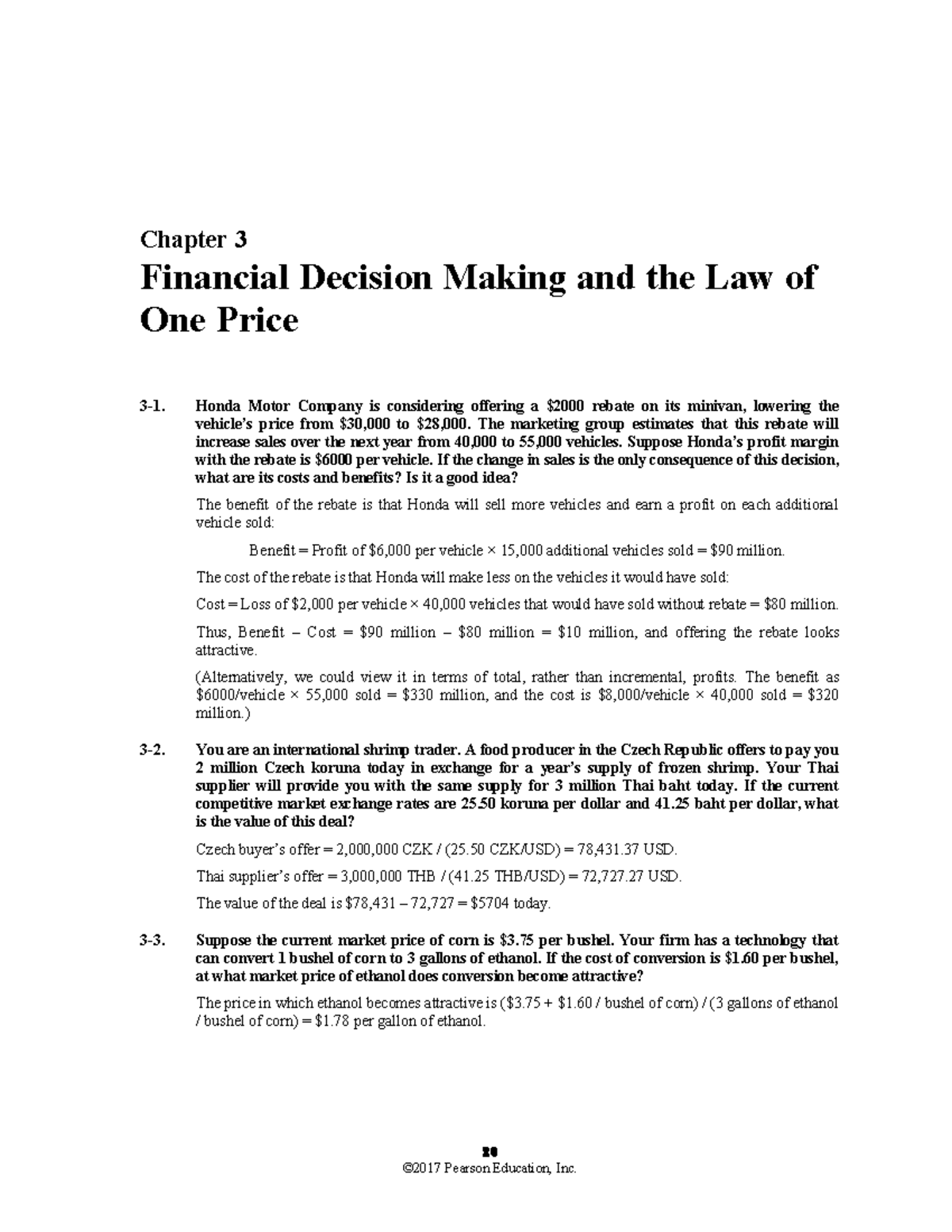 Chapter 03 solutions - finance - Chapter 3 Financial Decision Making ...