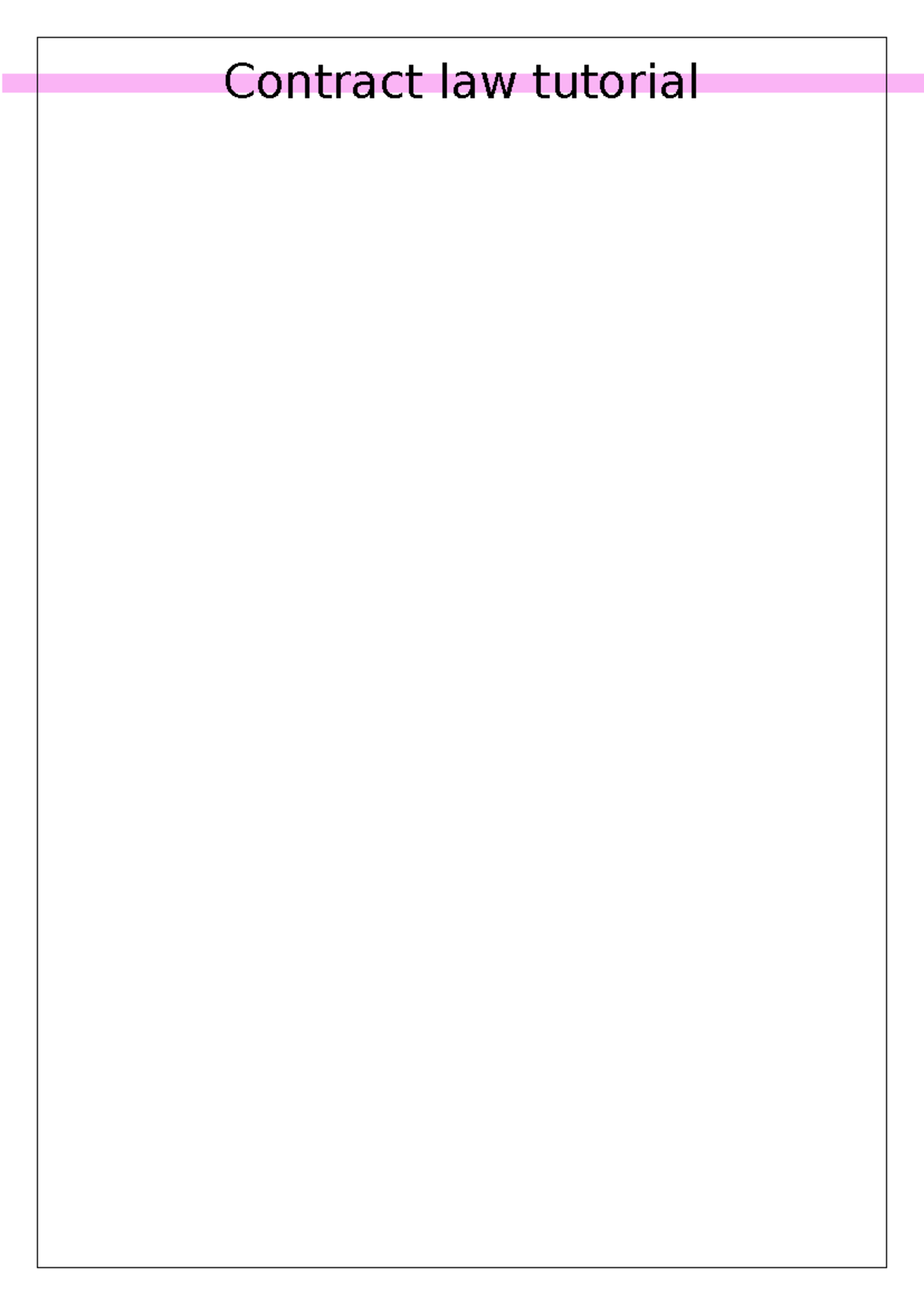 Contract law tutorial template - LL106 - Studocu